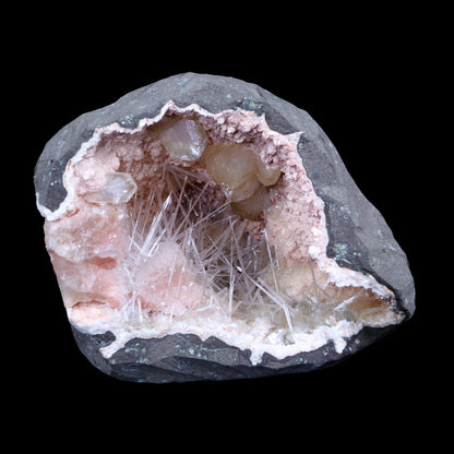 Rare Scolecite, Heulandite & Stilbite Semi-Geode Freestanding Natural Mineral Specimen – from Raigad,Maharashtra # B 7191 Scolecite Superb Minerals 