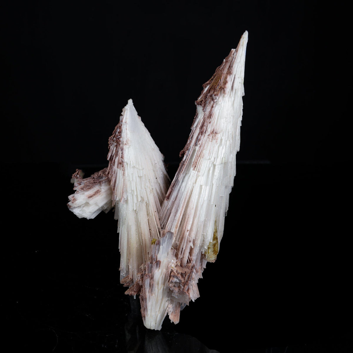 Rare Scolecite Spray with Red Hematite Inclusions & Calcite Crystals – Magnificent Indian Zeolite Mineral Specimen from Nashik # B 7226 Scolecite Superb Minerals 