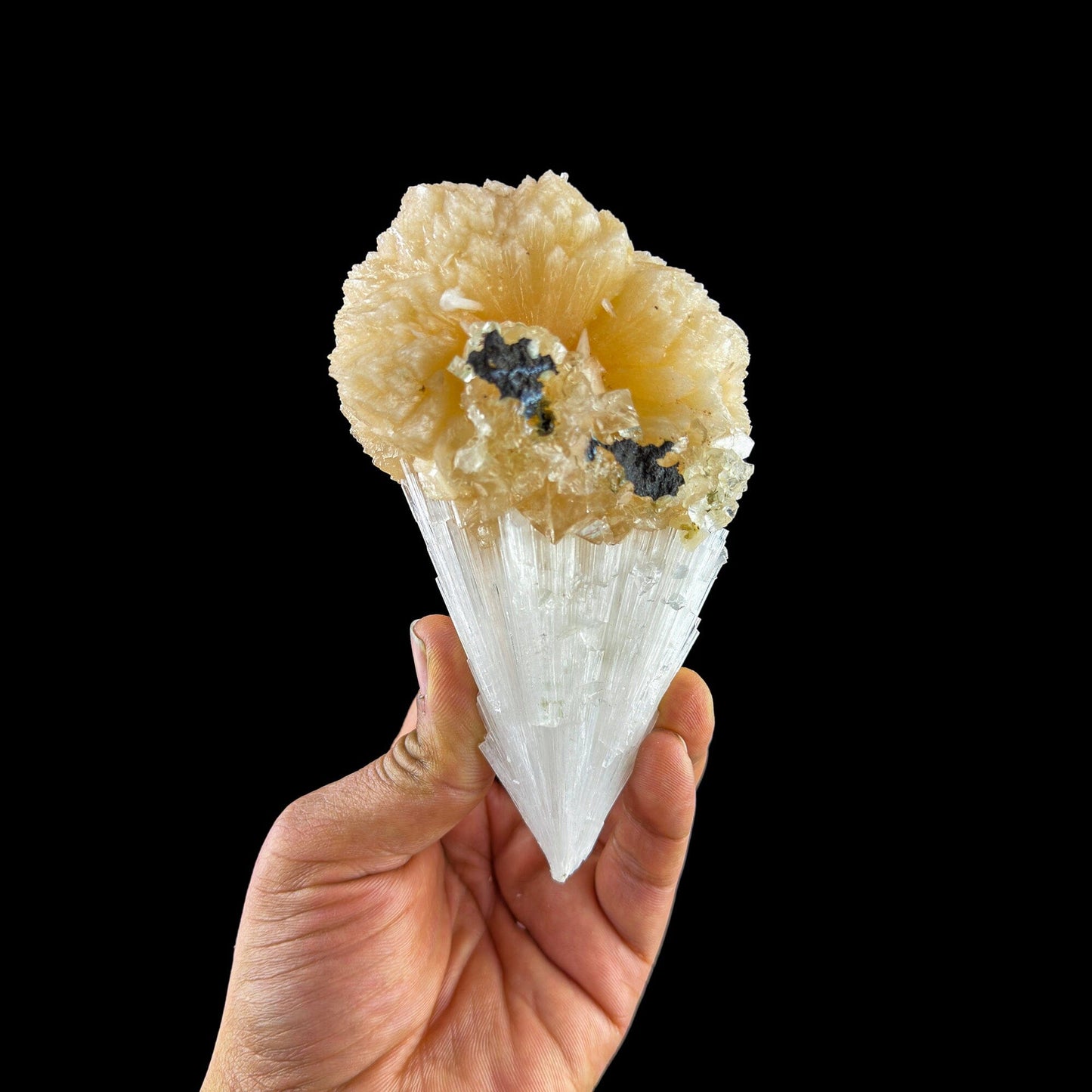 Rare Scolecite with Stilbite bow tie Specimen from Nashik, India # DKT8 Scoleccite Superb Minerals 