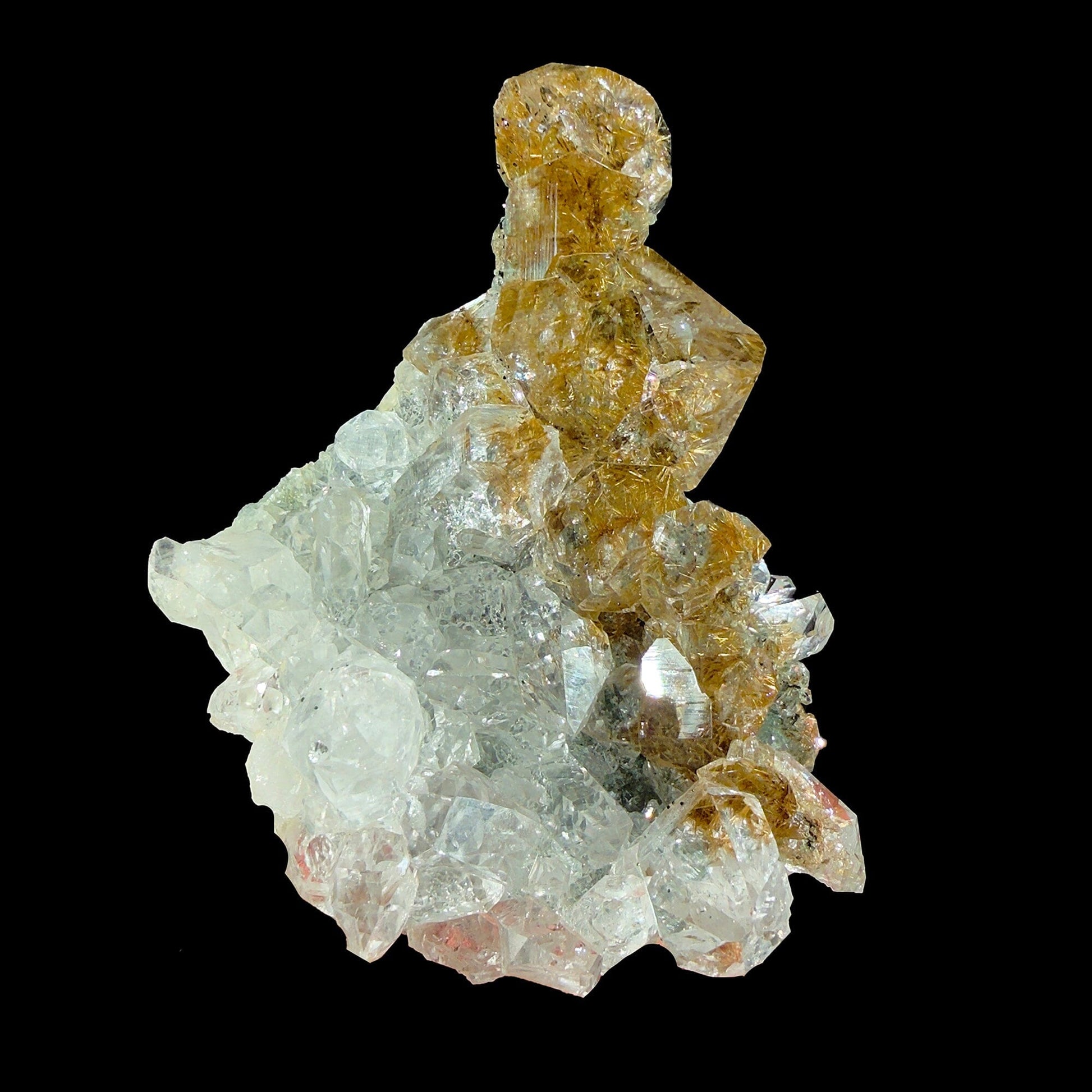Rare Stacked Octahedral Quartz with Rutile from Himalaya – Fine Mineral Specimen | Natural Rutile Quartz Crystal Cluster | Collector Grade Display Piece | Global Collector Mineral # DKT18 QUARTZ Superb Minerals 