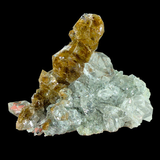 Rare Stacked Octahedral Quartz with Rutile from Himalaya – Fine Mineral Specimen | Natural Rutile Quartz Crystal Cluster | Collector Grade Display Piece | Global Collector Mineral # DKT18 QUARTZ Superb Minerals 