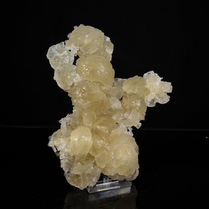 Rare Yellow Stellerite Floater Crystal Specimen – Unique 180-Degree Spherical Rosette Cluster # B 7246 Stellerite Superb Minerals 