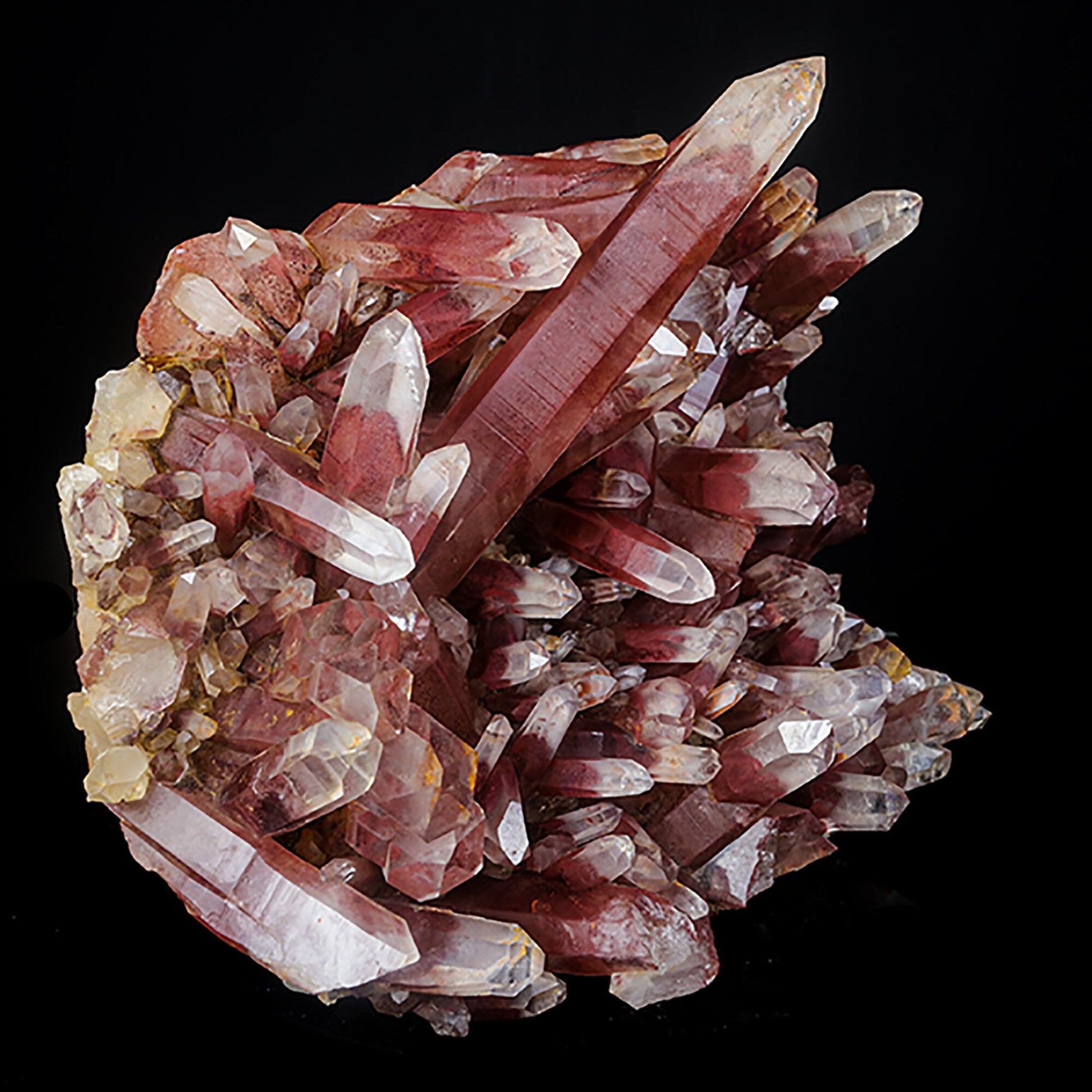 Red Phantom Quartz Cluster Natural Mineral Specimen # B 7053 Thomsonite Superb Minerals 