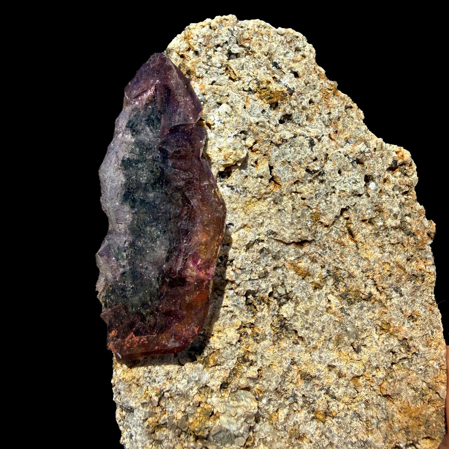 Sceptre Amethyst Cluster on Matrix – Natural Purple Crystal Specimen from Karur, India DKT113 Amethyst Superb Minerals 