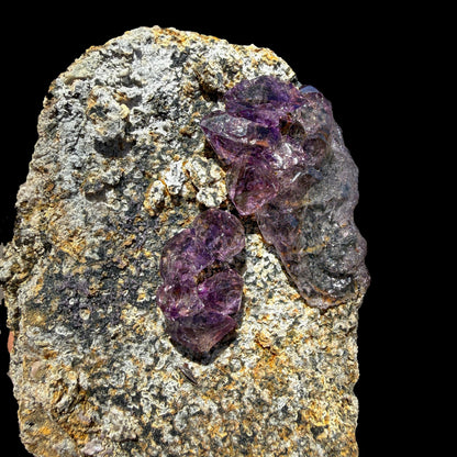 Sceptre Amethyst Cluster on Matrix – Natural Purple Crystal Specimen from Karur, India DKT113 Amethyst Superb Minerals 