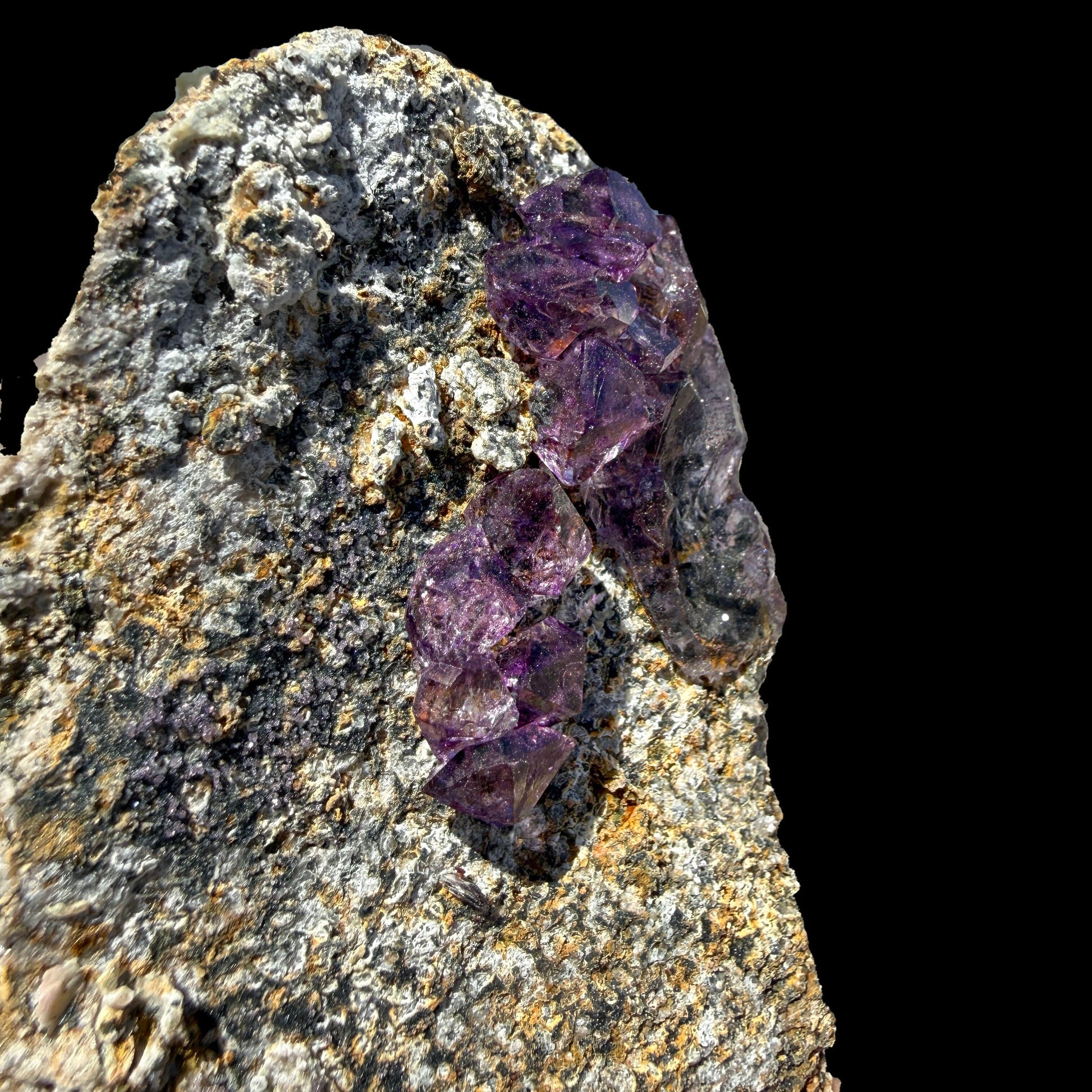 Sceptre Amethyst Cluster on Matrix – Natural Purple Crystal Specimen from Karur, India DKT113 Amethyst Superb Minerals 