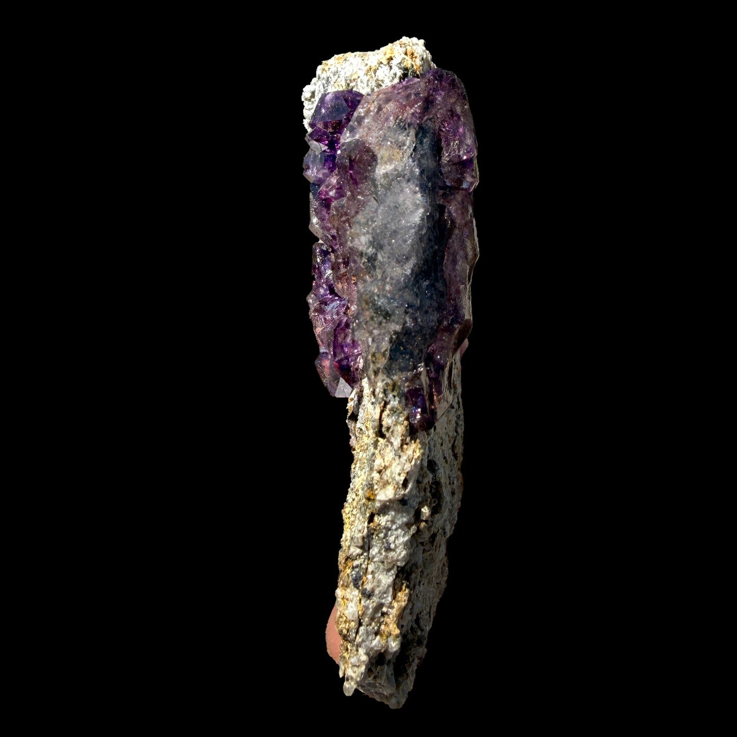 Sceptre Amethyst Cluster on Matrix – Natural Purple Crystal Specimen from Karur, India DKT113 Amethyst Superb Minerals 