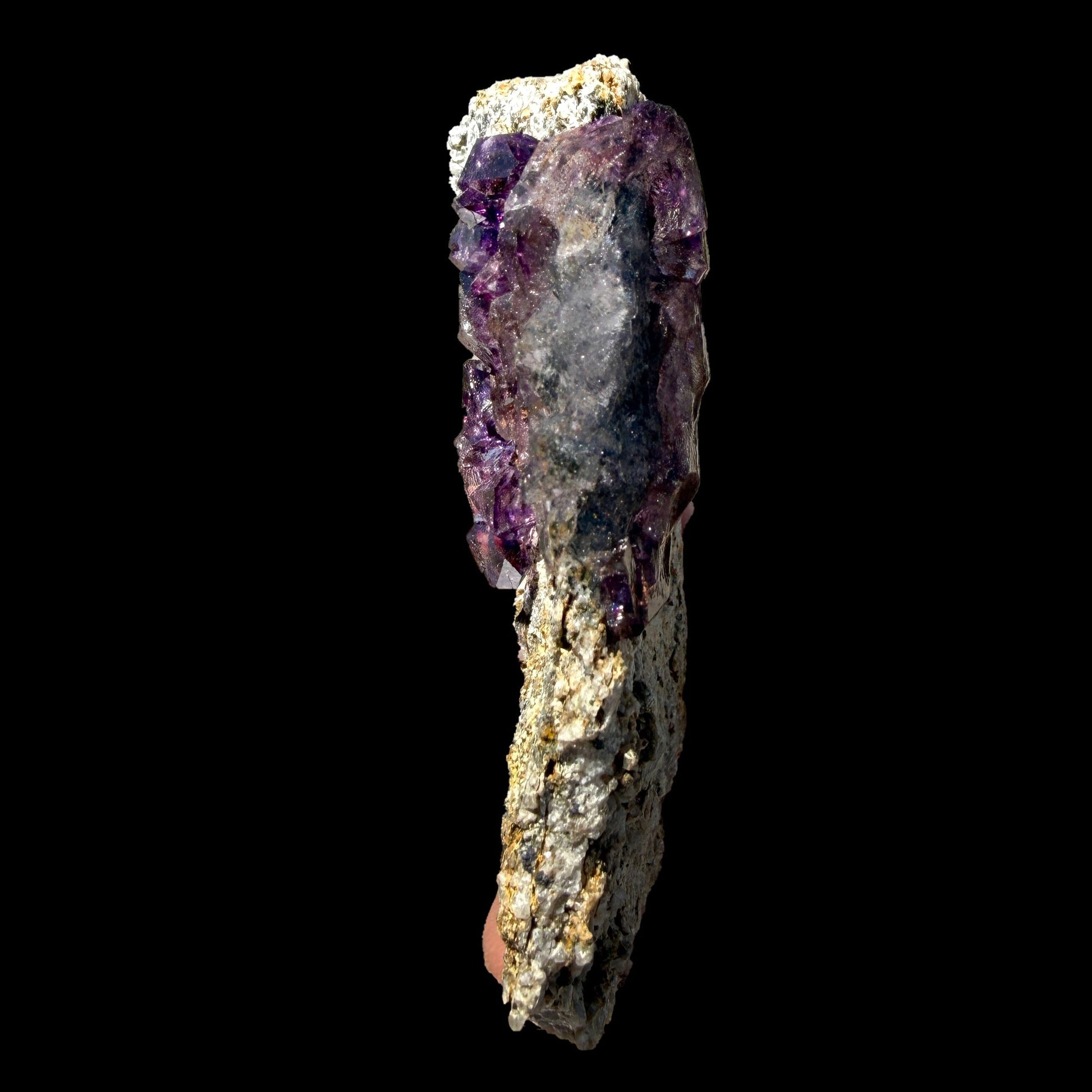 Sceptre Amethyst Cluster on Matrix – Natural Purple Crystal Specimen from Karur, India DKT113 Amethyst Superb Minerals 