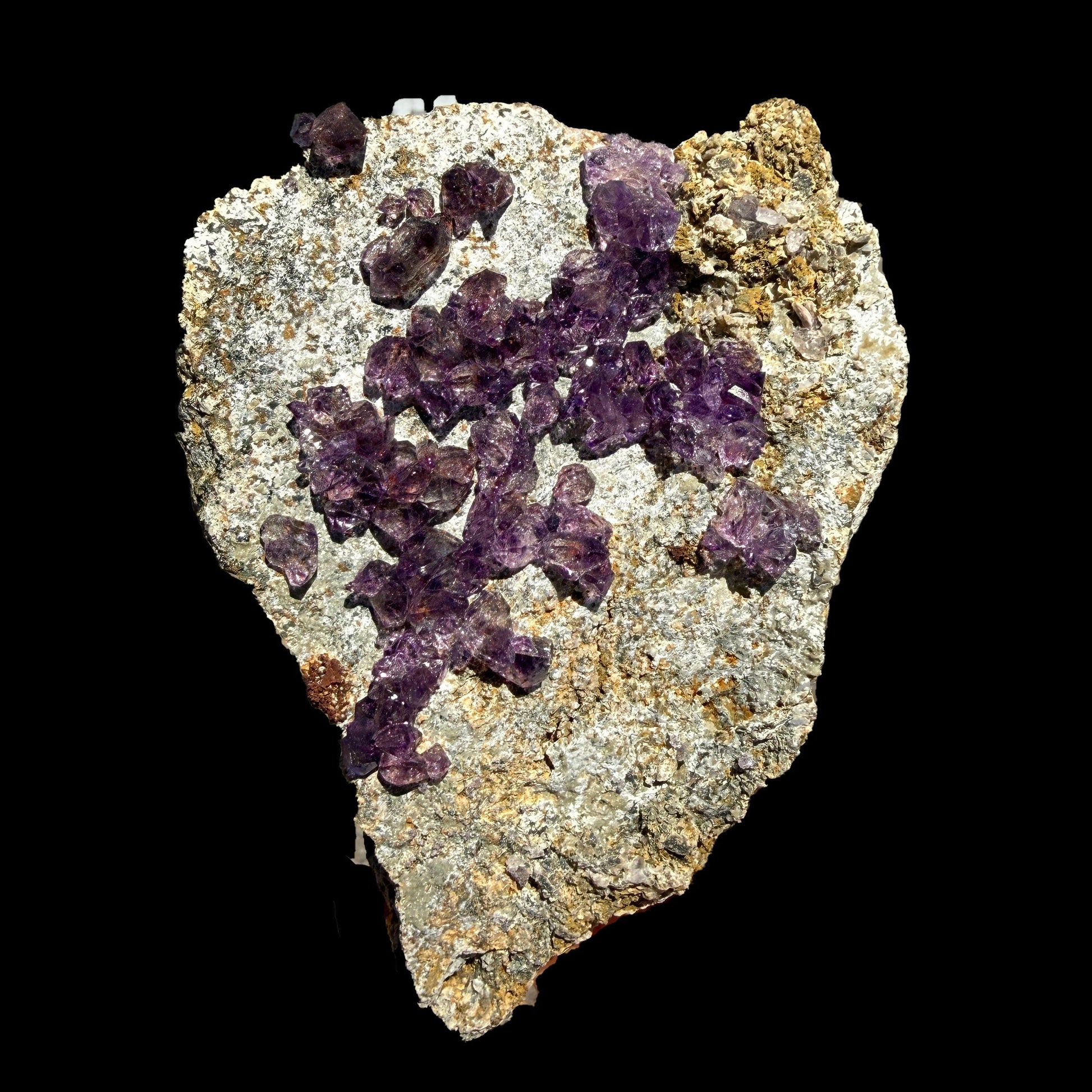 Sceptre Amethyst Cluster on Matrix – Natural Purple Crystal Specimen from Karur, India DKT121 Amethyst Superb Minerals 