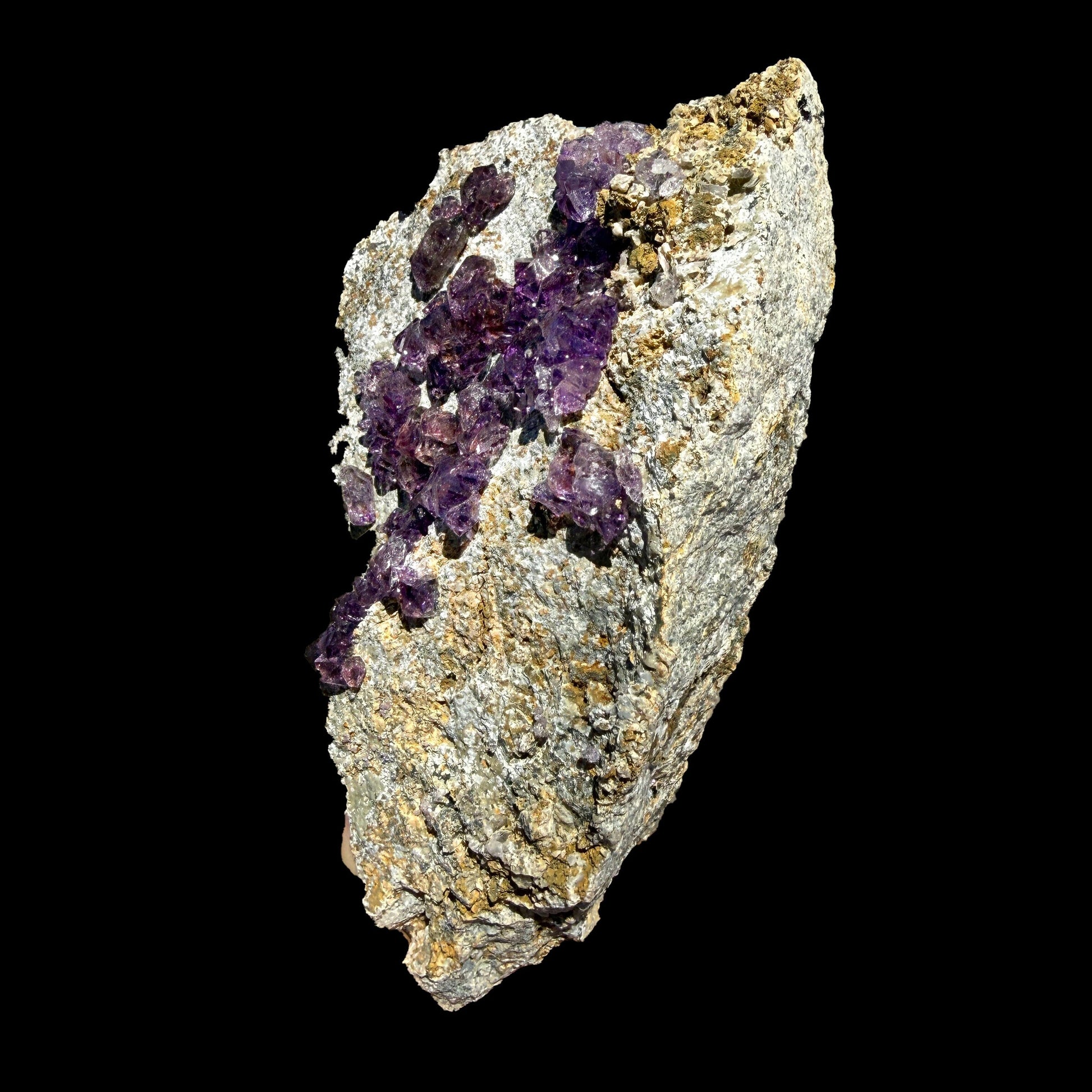 Sceptre Amethyst Cluster on Matrix – Natural Purple Crystal Specimen from Karur, India DKT121 Amethyst Superb Minerals 