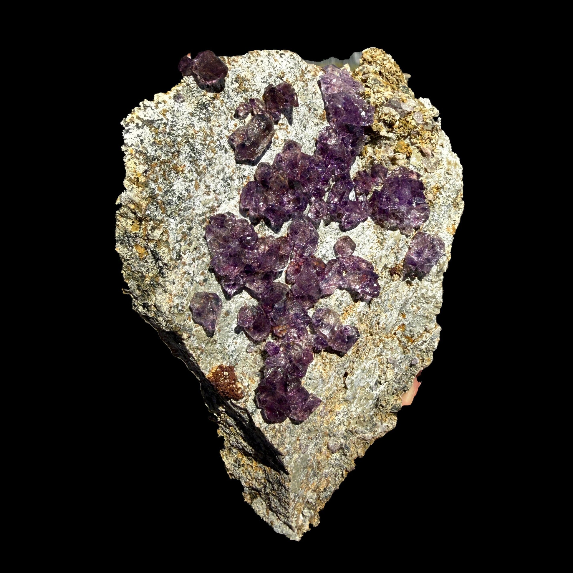 Sceptre Amethyst Cluster on Matrix – Natural Purple Crystal Specimen from Karur, India DKT121 Amethyst Superb Minerals 