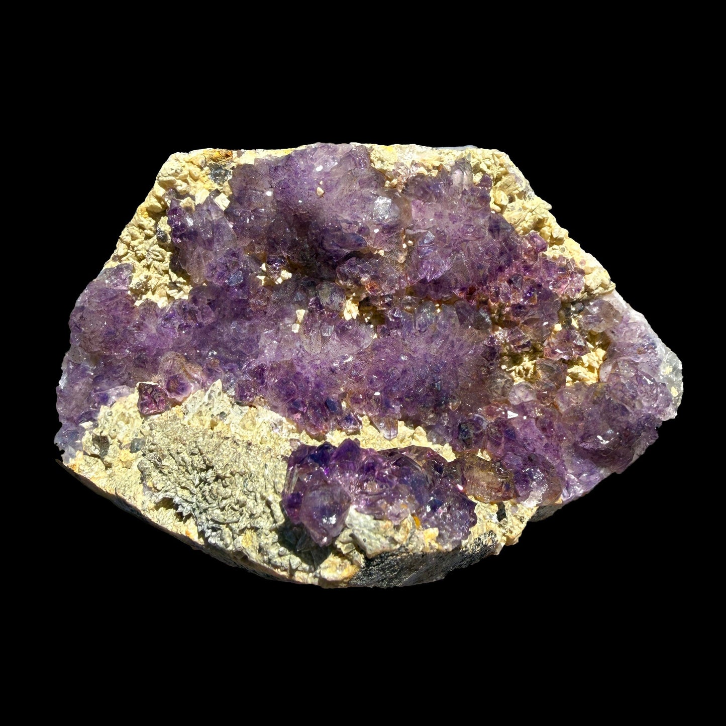 Sceptre Amethyst Cluster on Matrix – Natural Purple Crystal Specimen from Karur, India DKT74 Amethyst Superb Minerals 