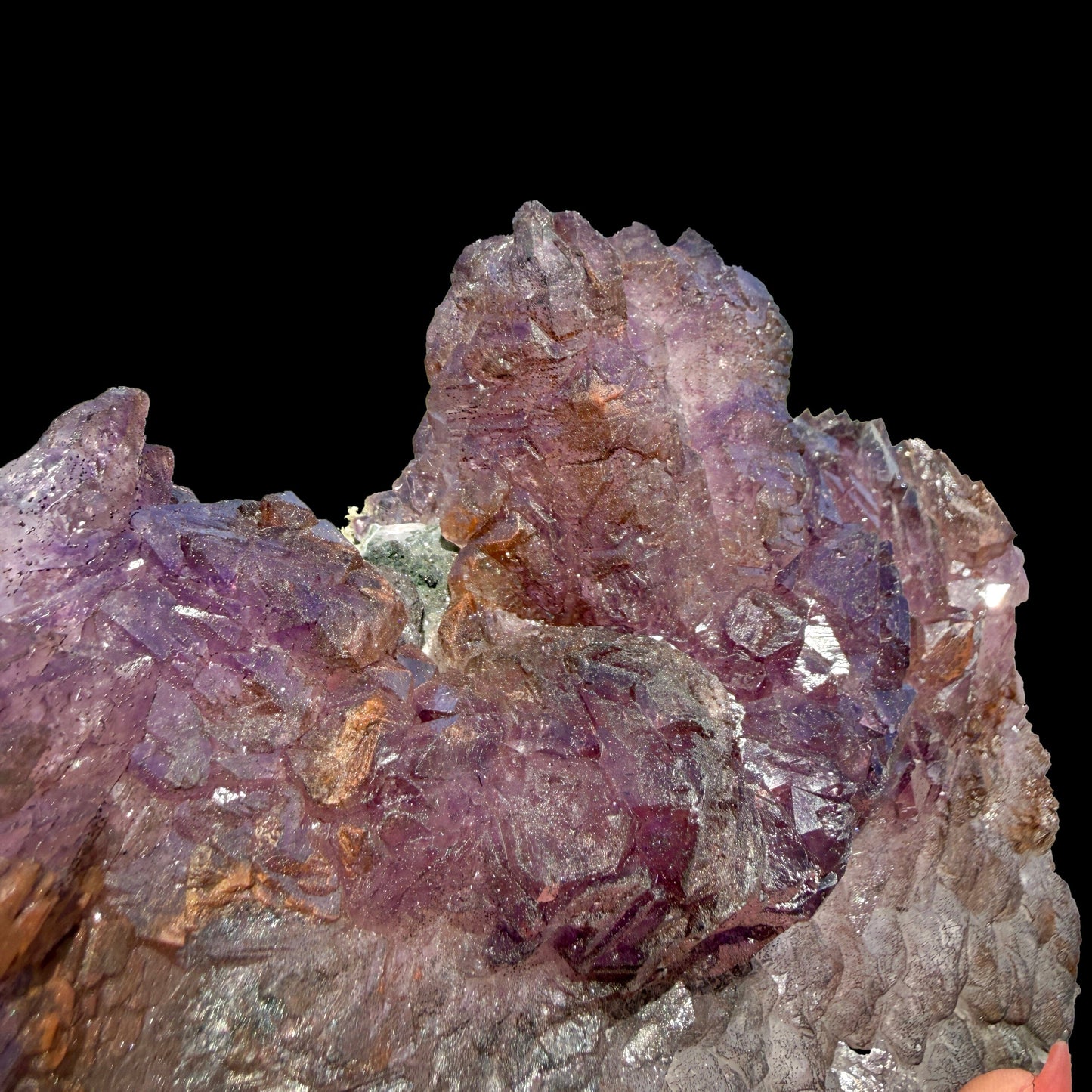 Sceptre Amethyst Cluster on Matrix – Natural Purple Crystal Specimen from Karur, India DKT76 Amethyst Superb Minerals 