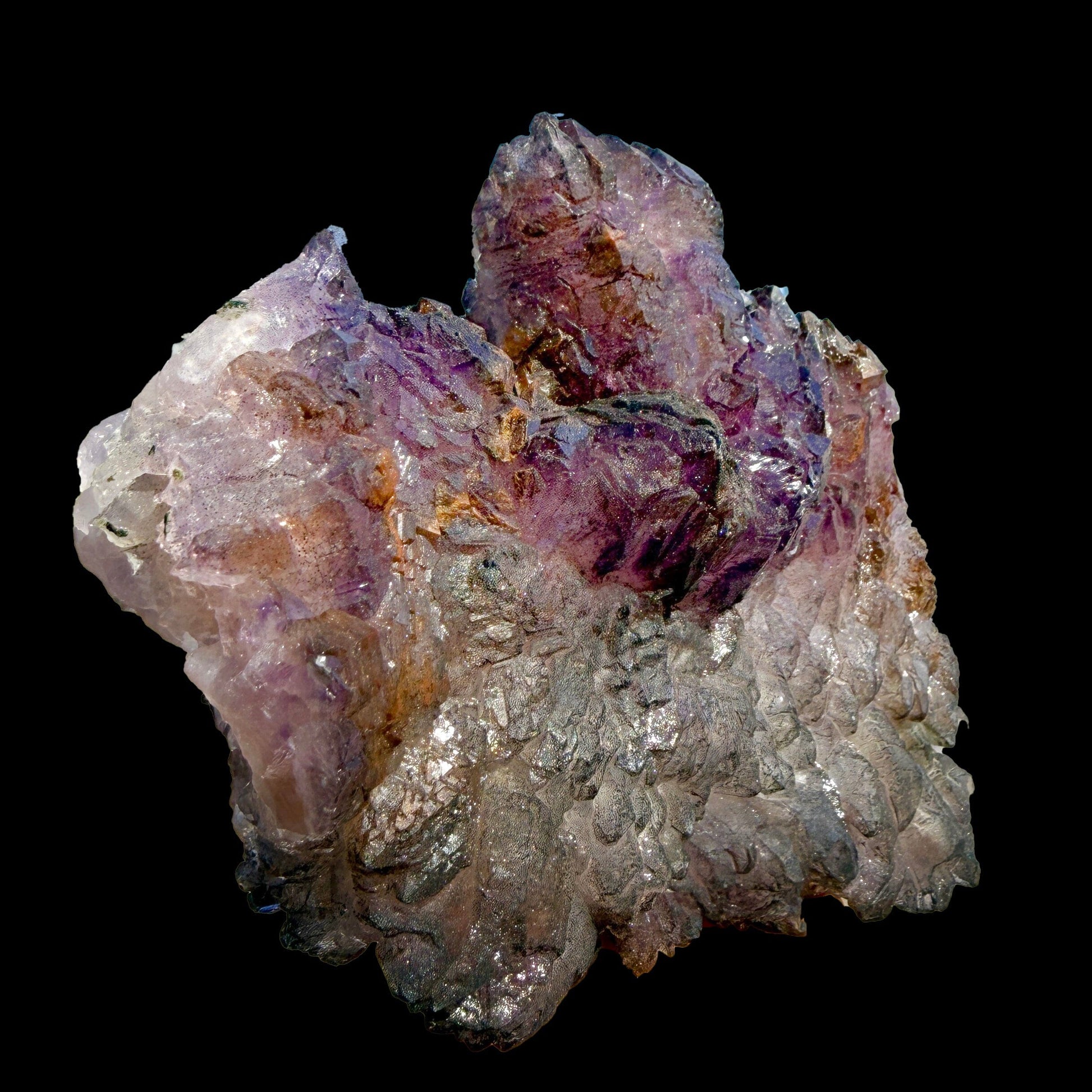 Sceptre Amethyst Cluster on Matrix – Natural Purple Crystal Specimen from Karur, India DKT76 Amethyst Superb Minerals 