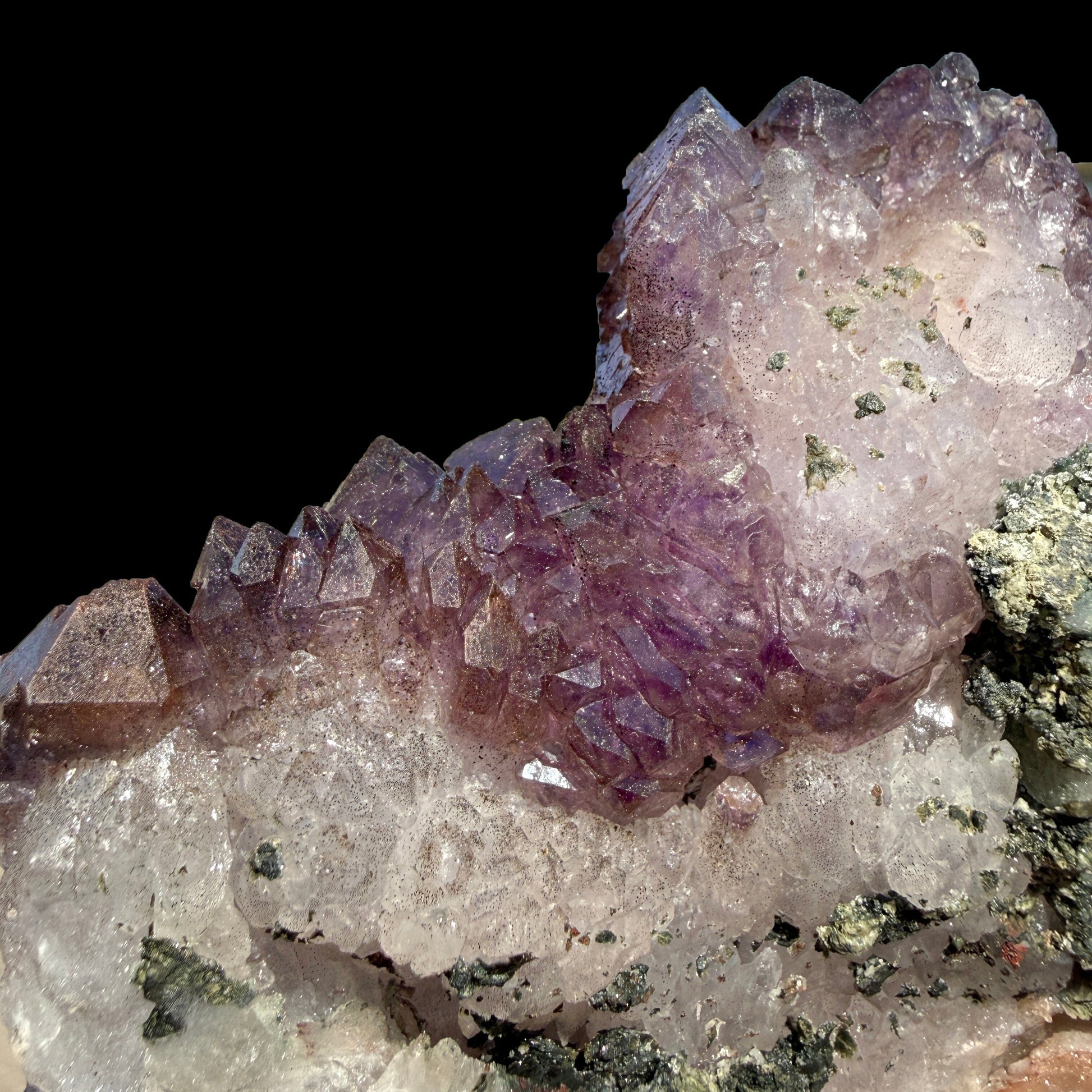 Sceptre Amethyst Cluster on Matrix – Natural Purple Crystal Specimen from Karur, India DKT76 Amethyst Superb Minerals 