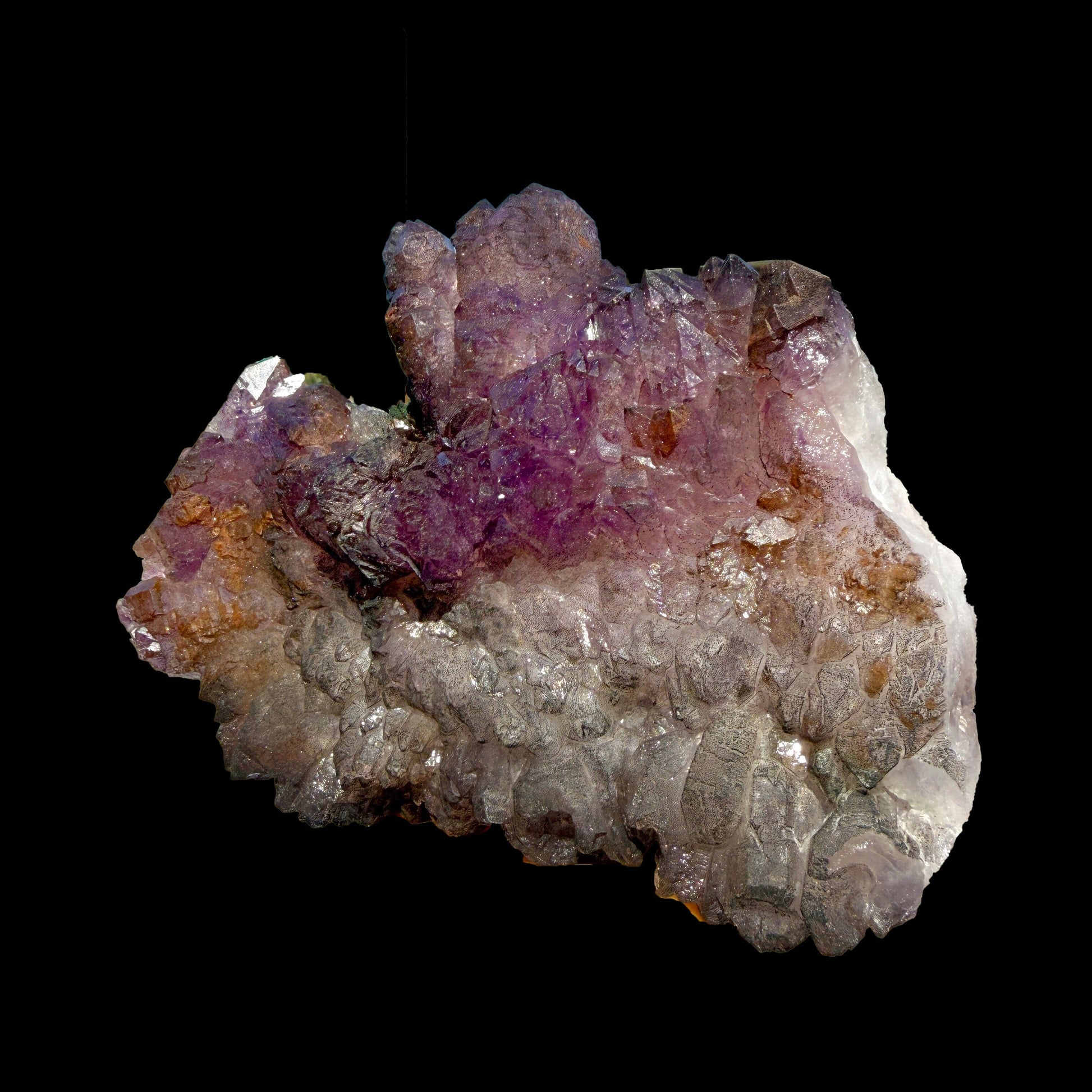 Sceptre Amethyst Cluster on Matrix – Natural Purple Crystal Specimen from Karur, India DKT76 Amethyst Superb Minerals 