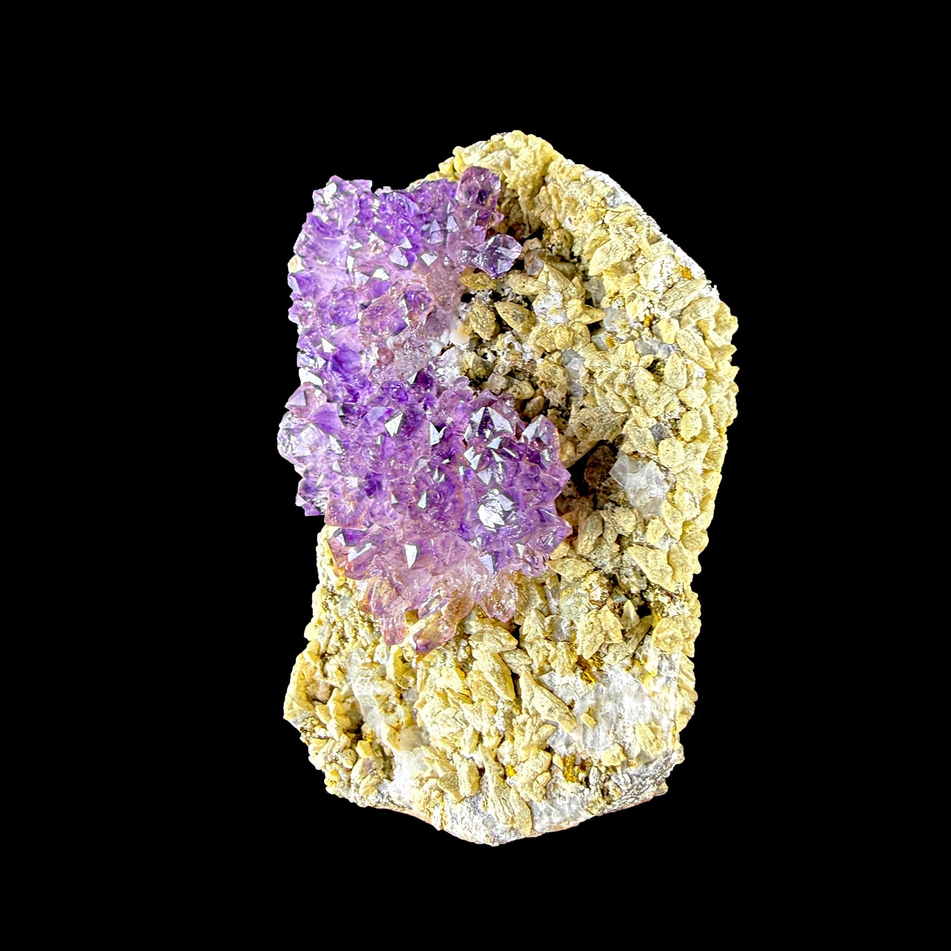 Sceptre Amethyst Cluster on Matrix – Natural Purple Crystal Specimen from Karur, India DKT86 Amethyst Superb Minerals 