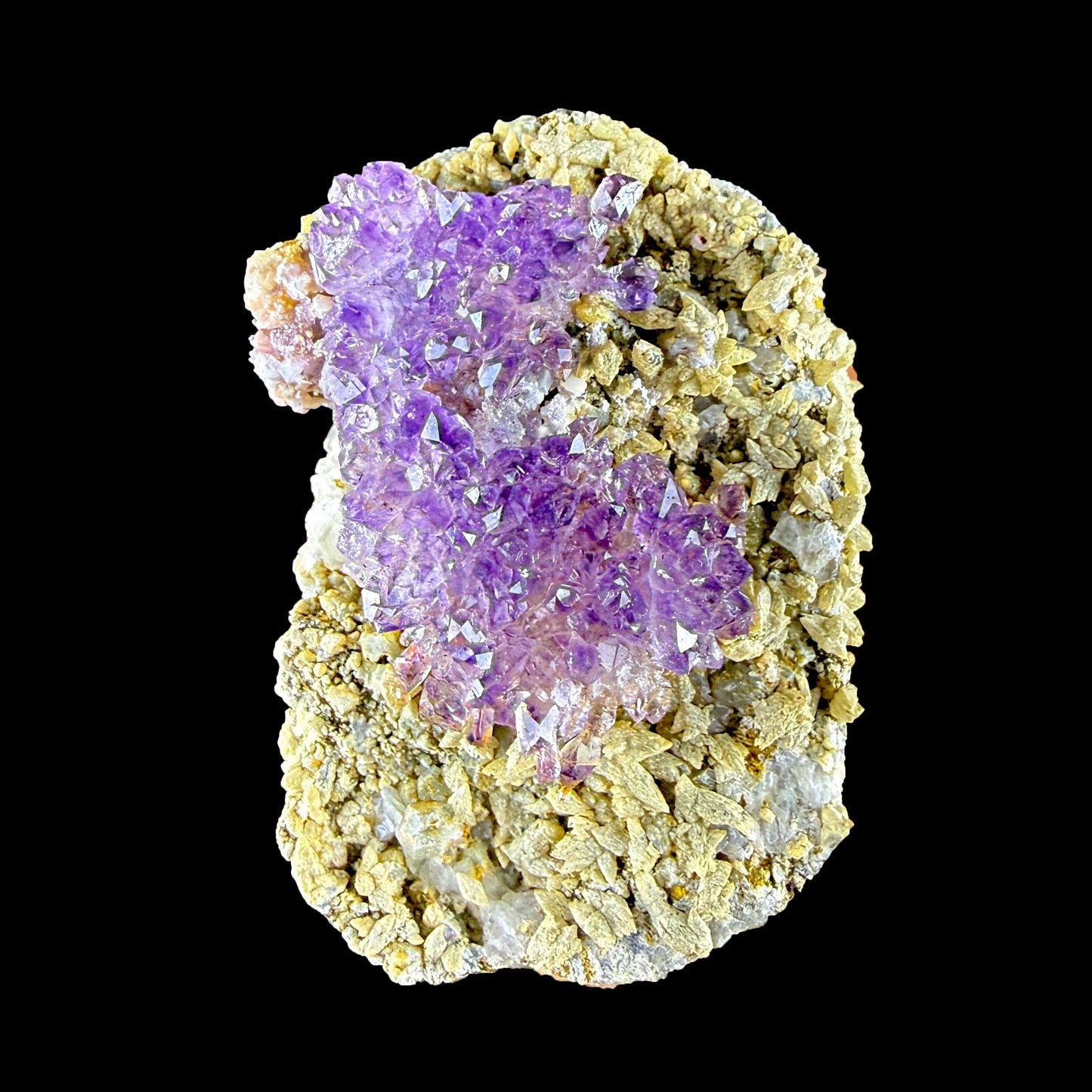 Sceptre Amethyst Cluster on Matrix – Natural Purple Crystal Specimen from Karur, India DKT86 Amethyst Superb Minerals 