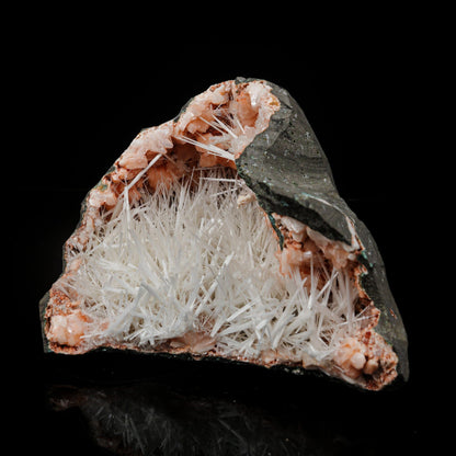 Scolecite in Heulandite Geode Natural Mineral Specimen # B 7090
