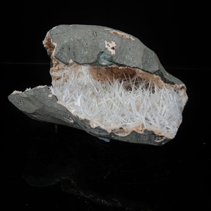 Scolecite in Heulandite Geode Natural Mineral Specimen # B 7116
