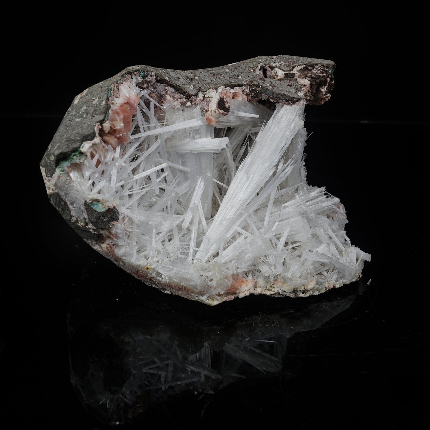 Scolecite in Heulandite Geode Natural Mineral Specimen # B 7121 Scoleccite Superb Minerals 