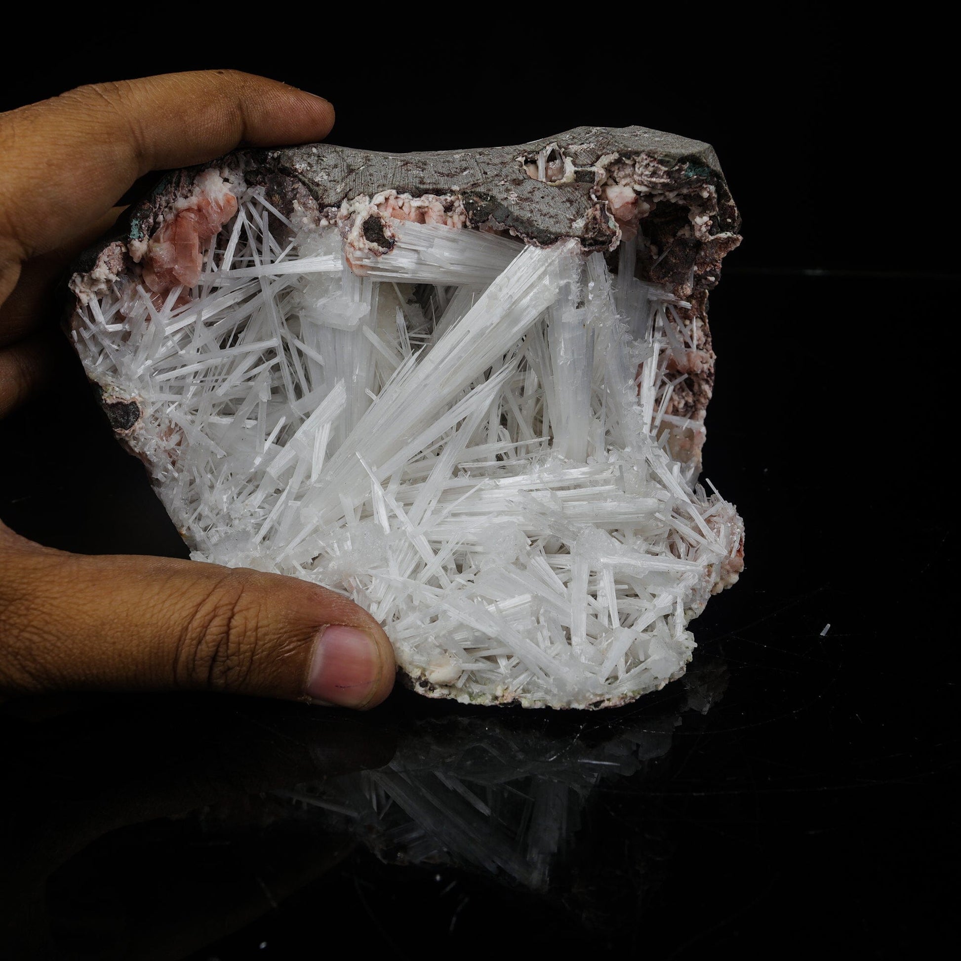 Scolecite in Heulandite Geode Natural Mineral Specimen # B 7121 Scoleccite Superb Minerals 