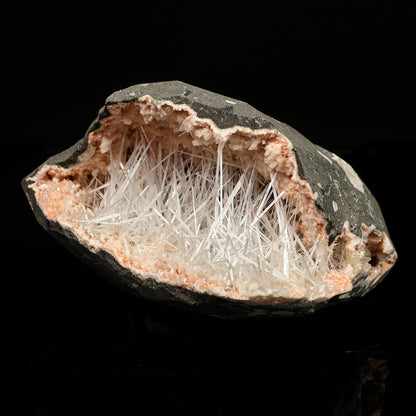 Scolecite Spray in Heulandite Geode Natural Mineral Specimen # B 6764 Scoleccite Superb Minerals 