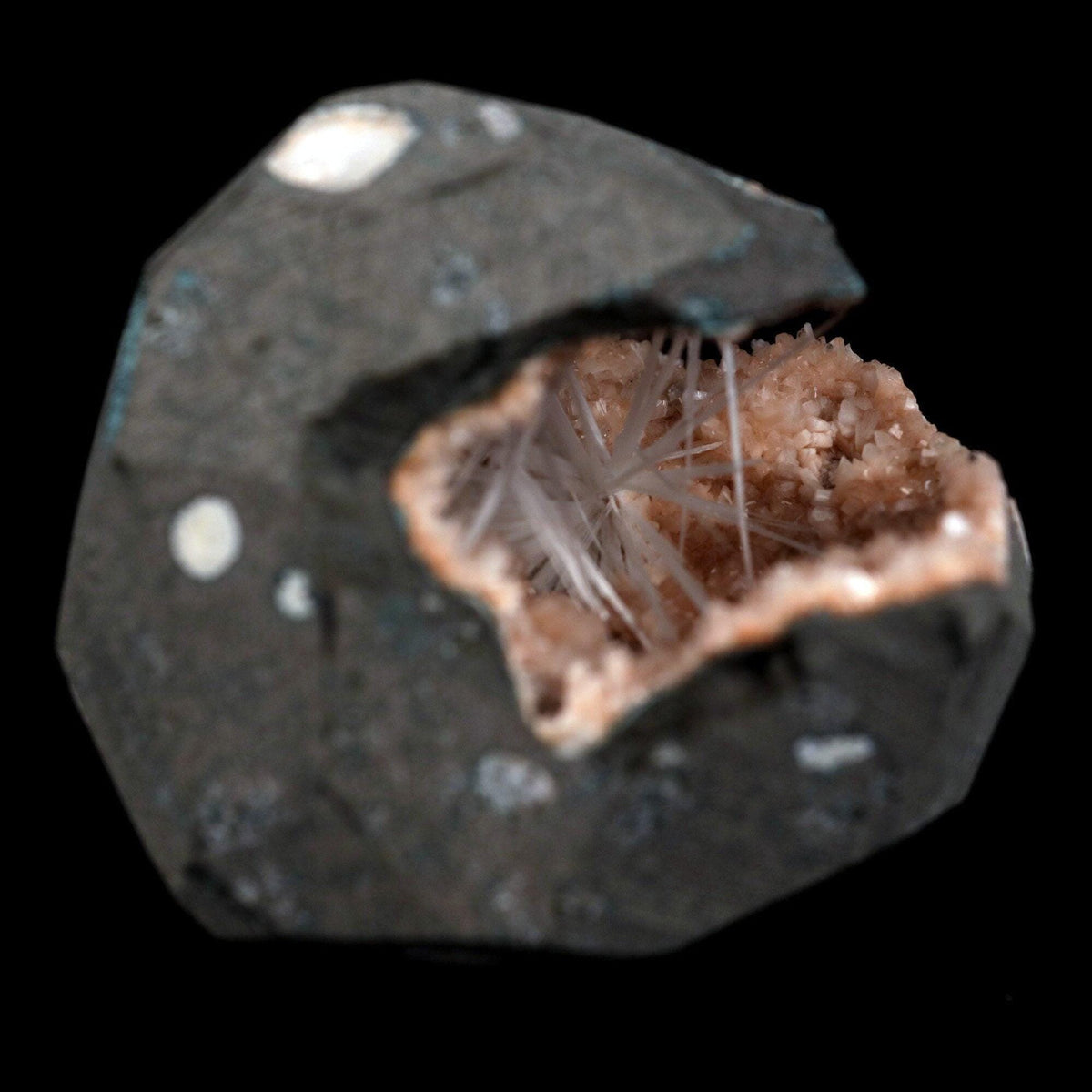 Scolecite Sprays Inside Heulandite Geode Natural Mineral Specimen # B…  https://www.superbminerals.us/products/scolecite-sprays-inside-heulandite-geode-natural-mineral-specimen-b-4881  Features: A beautiful display specimen from the Jalgaon Quarry in