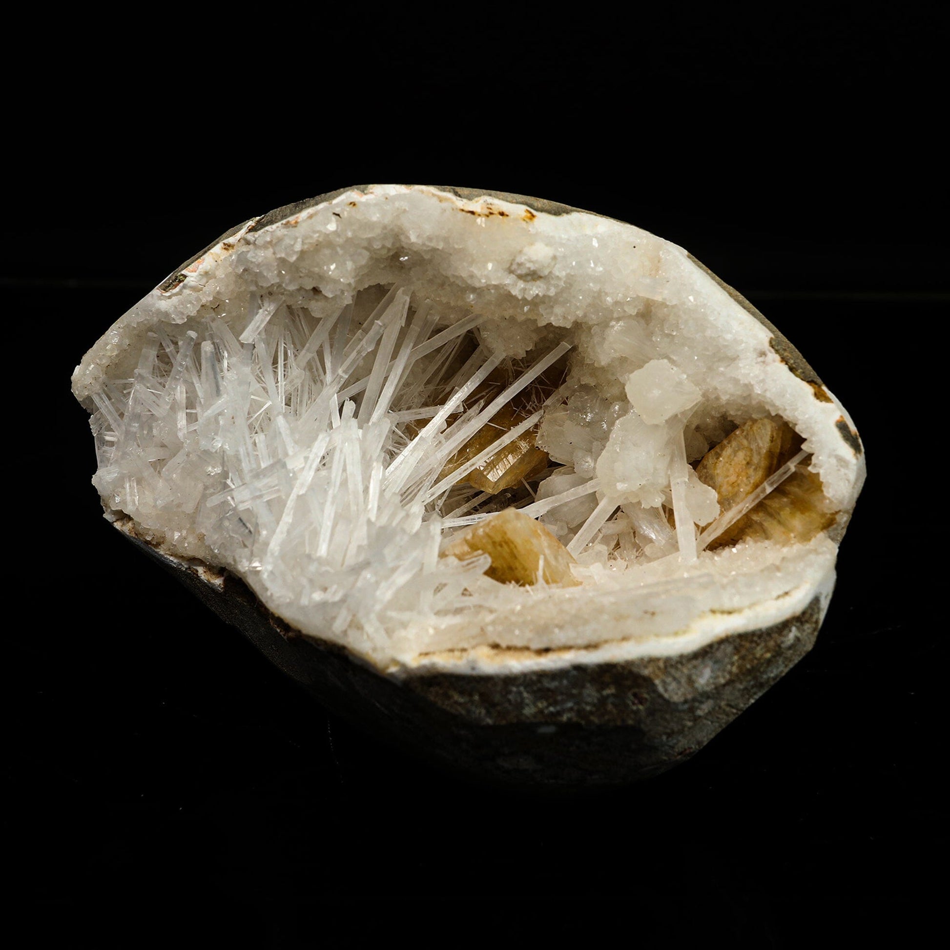 Scolecite with Heulandite in Geode Natural Mineral Specimen # B 6766 Scoleccite Superb Minerals 