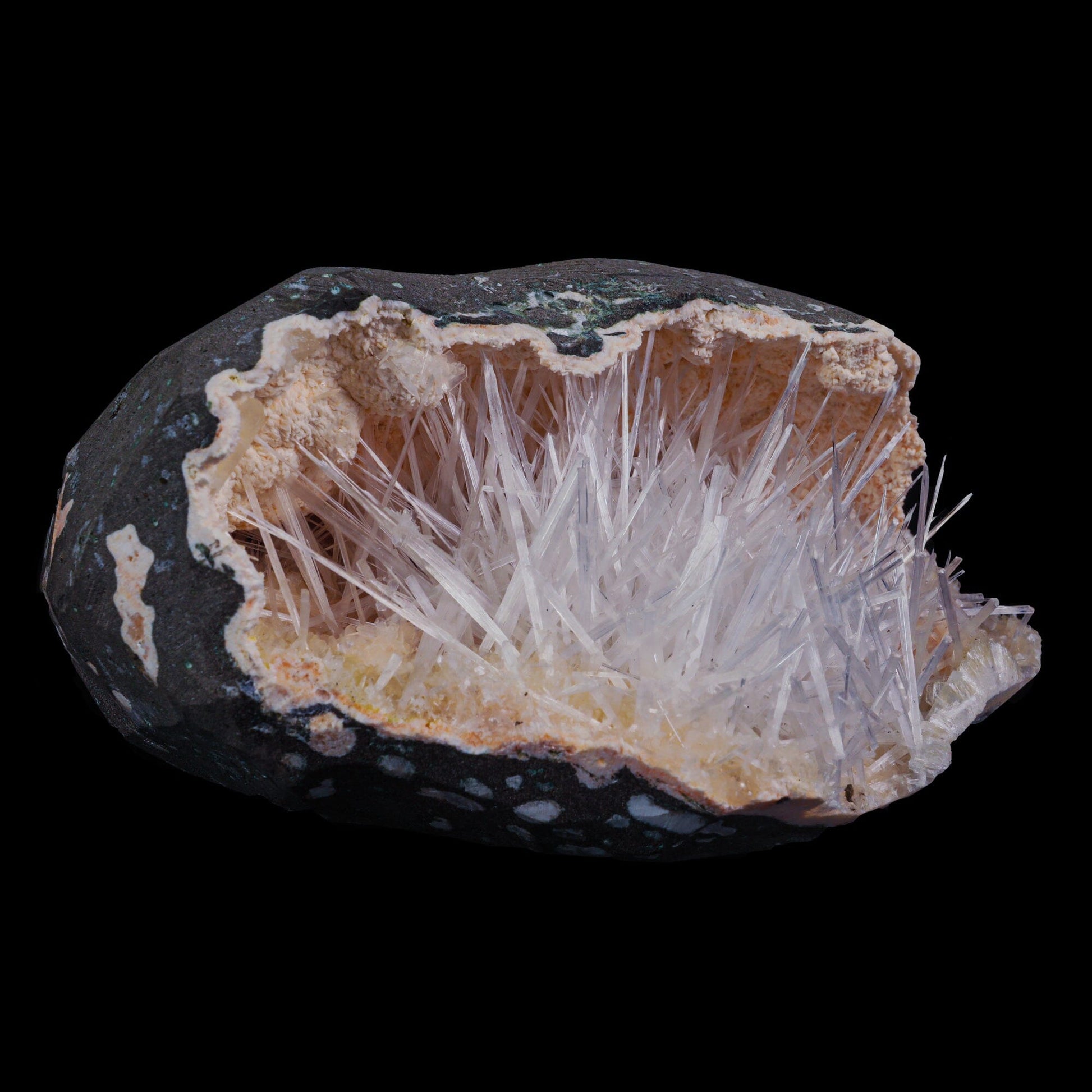 Scolecite with Heulandite in Geode Natural Mineral Specimen # B 6985 Scoleccite Superb Minerals 