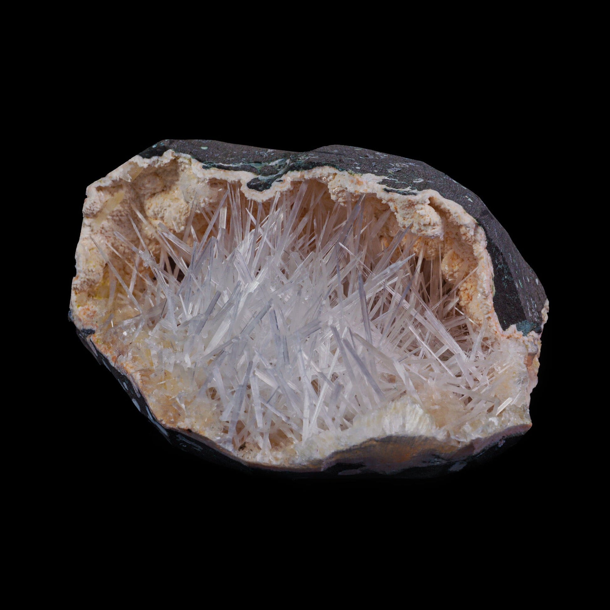 Scolecite with Heulandite in Geode Natural Mineral Specimen # B 6985 Scoleccite Superb Minerals 