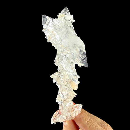 Sharp Terminated Apophyllite with Stilbite Cluster – Natural Zeolite Crystal Specimen | Clear Apophyllite Points, Collector Mineral Display # DKT48 Apophyllite Superb Minerals 
