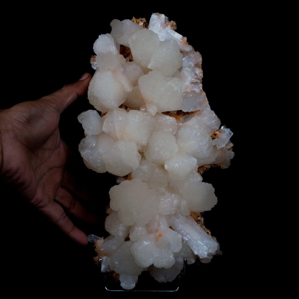 Stilbite on Heulandite Natural Mineral Specimen # B 4729  https://www.superbminerals.us/products/stilbite-on-heulandite-natural-mineral-specimen-b-4729  Features: Featuring many excellent quality bladed groups of Stilbite in a soft white hue, resting
