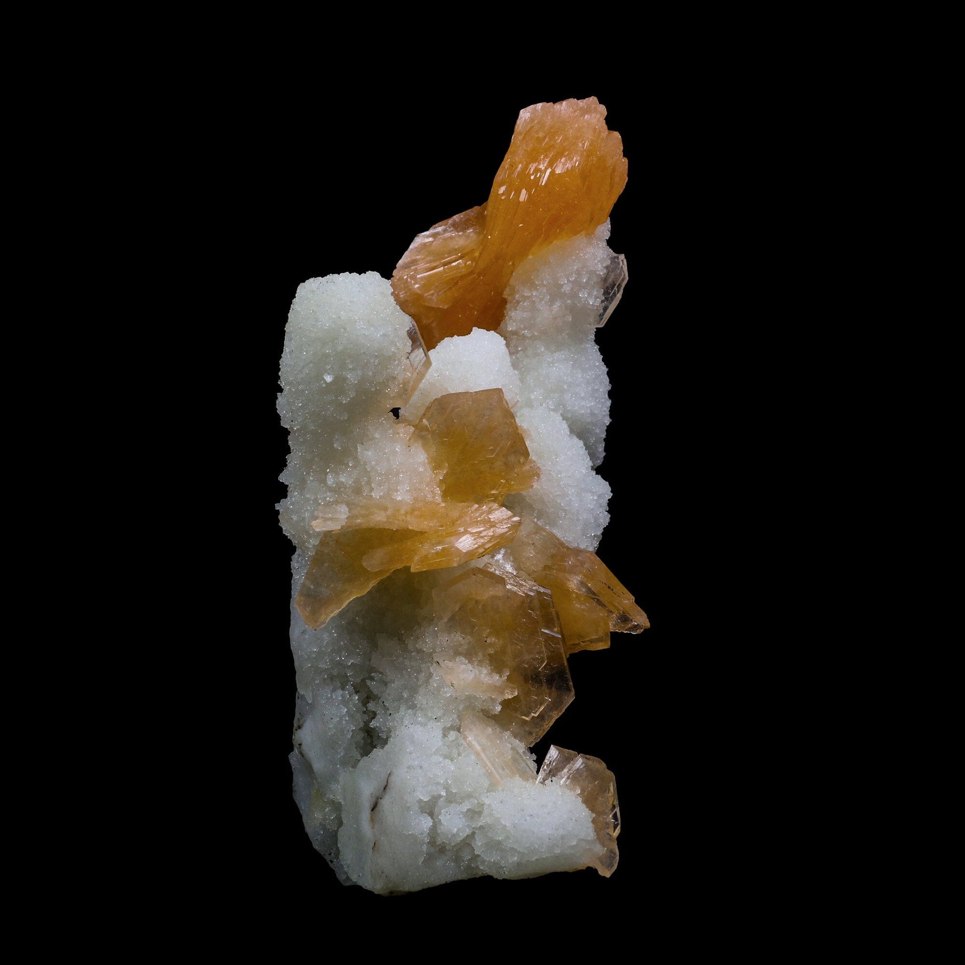 Stilbite With Chalcedony Natural Mineral Specimen # B 6883