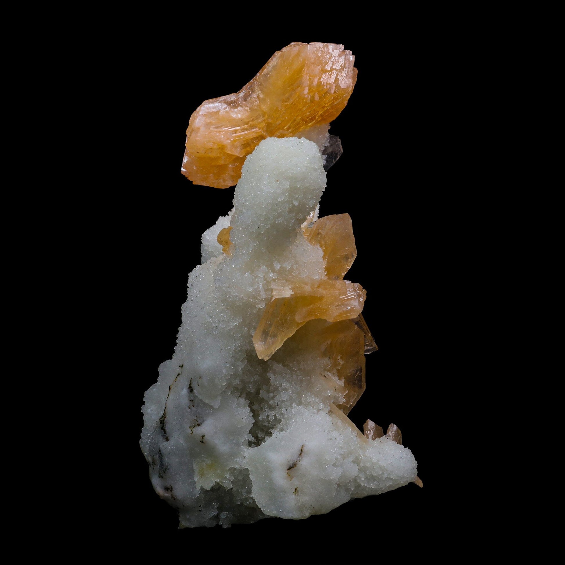 Stilbite With Chalcedony Natural Mineral Specimen # B 6883