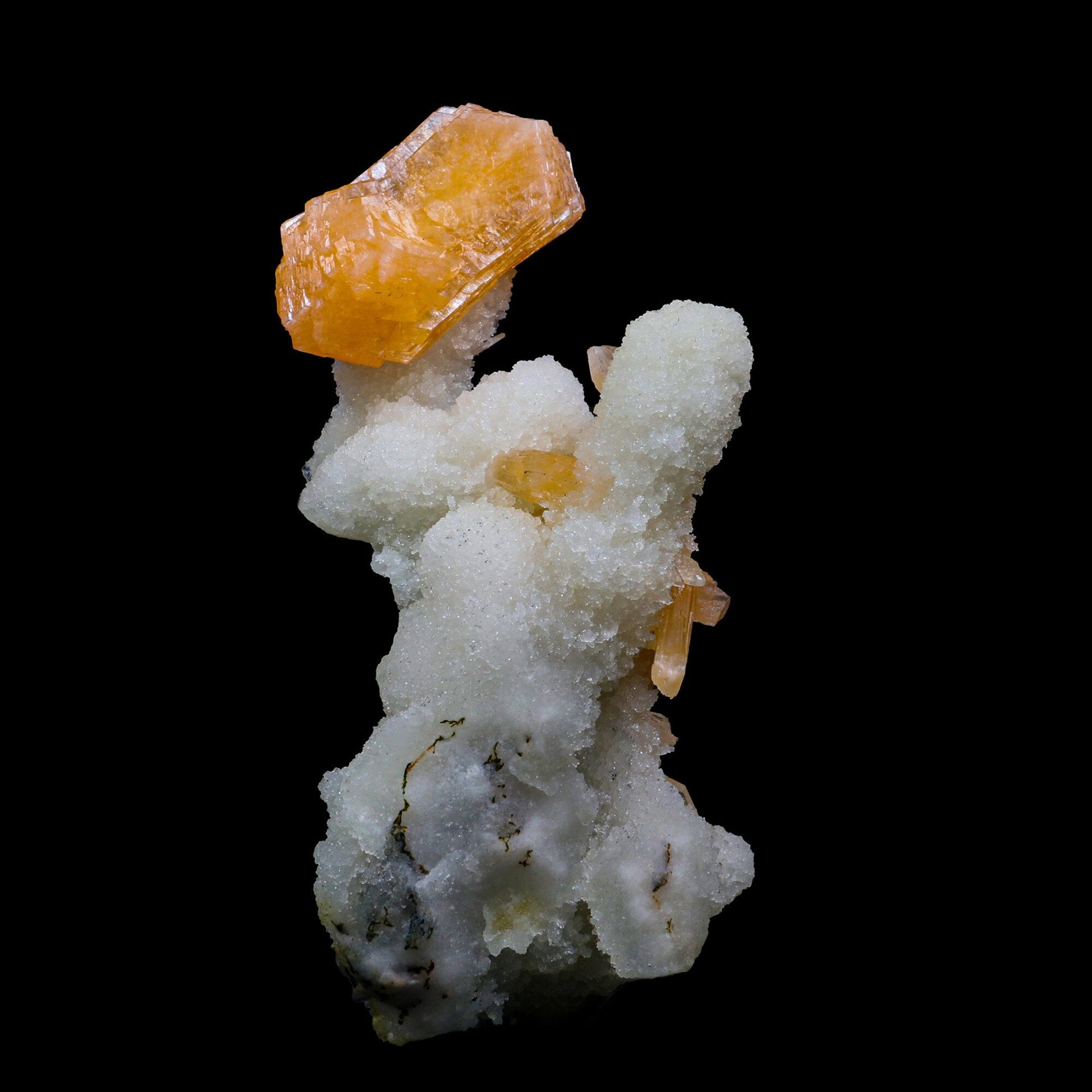 Stilbite With Chalcedony Natural Mineral Specimen # B 6883