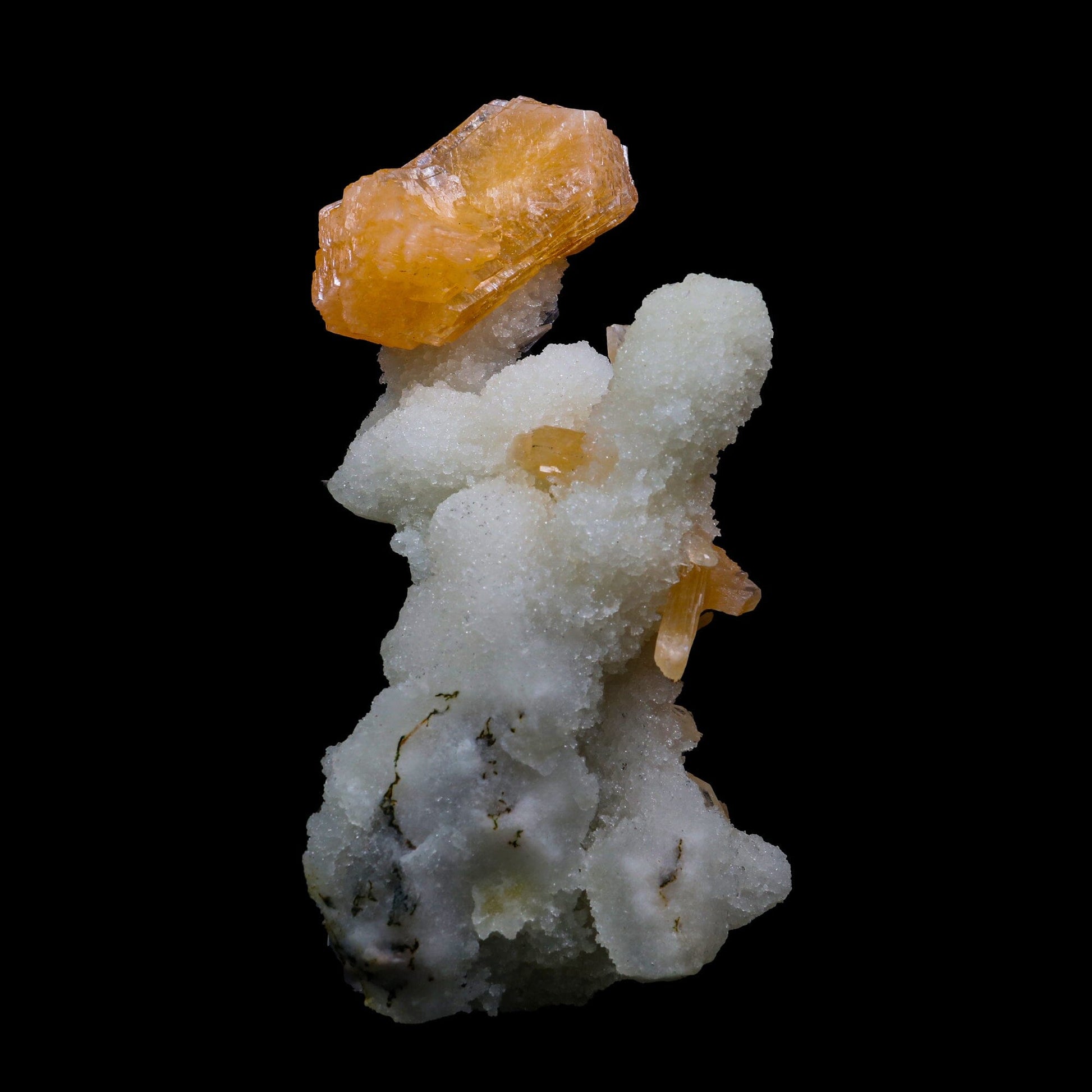 Stilbite With Chalcedony Natural Mineral Specimen # B 6883