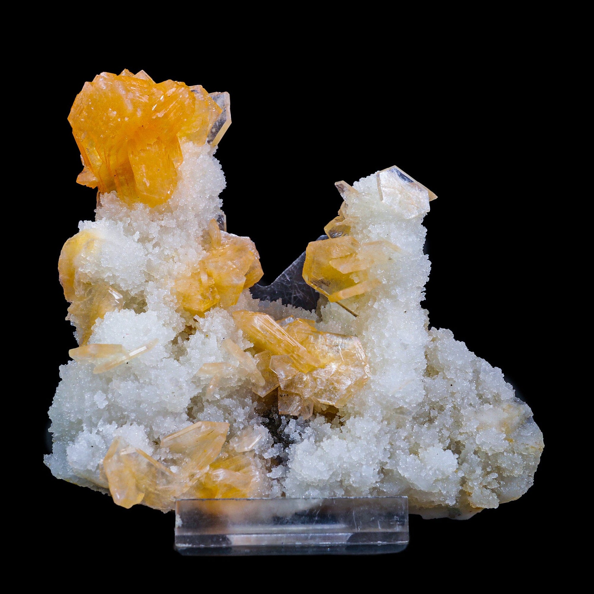 Stilbite With Chalcedony Natural Mineral Specimen # B 6889