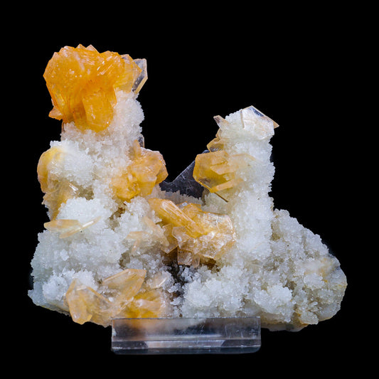 Stilbite With Chalcedony Natural Mineral Specimen # B 6889