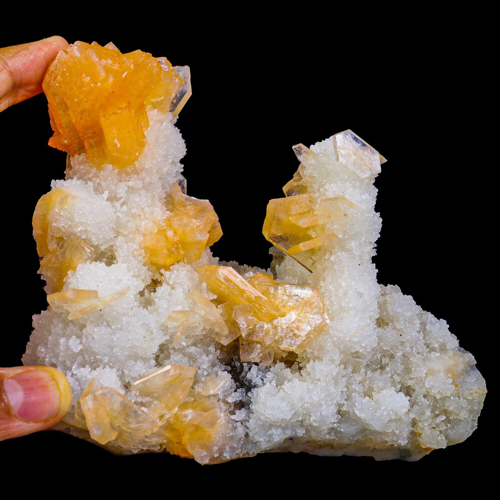 Stilbite With Chalcedony Natural Mineral Specimen # B 6889