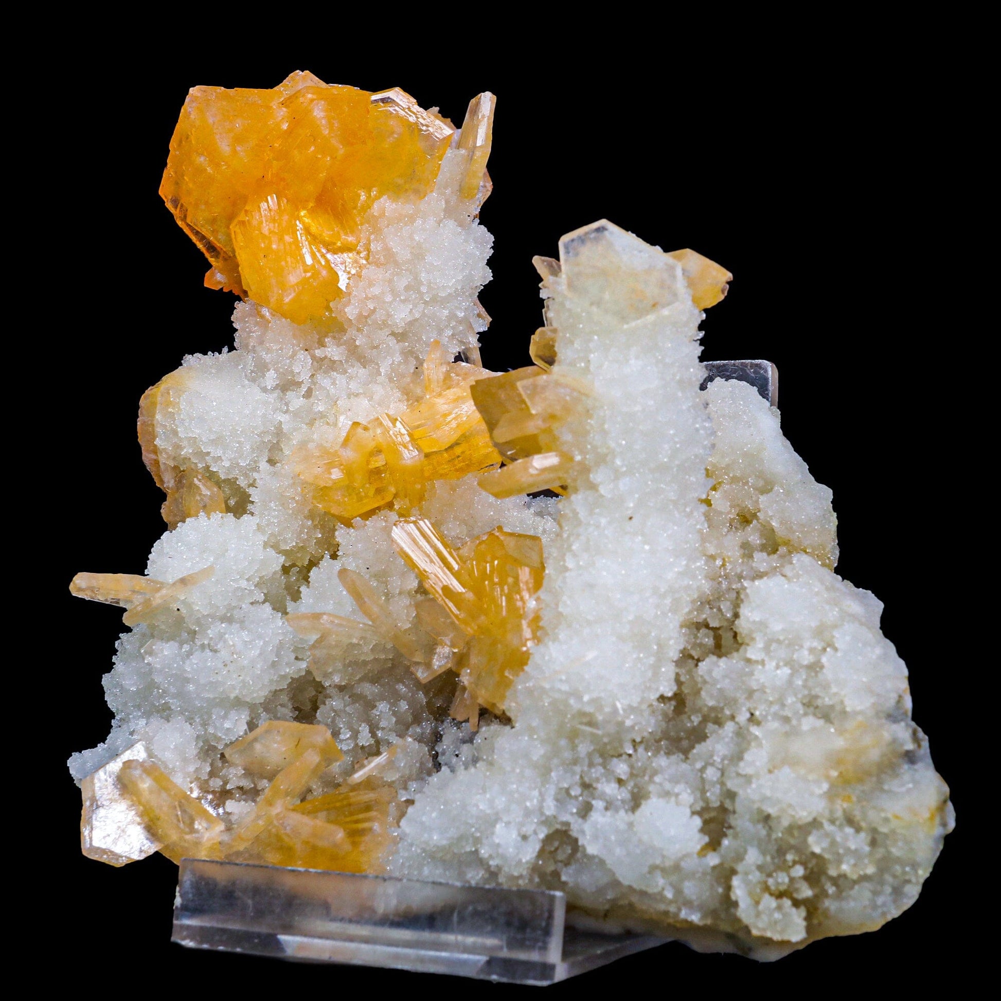 Stilbite With Chalcedony Natural Mineral Specimen # B 6889