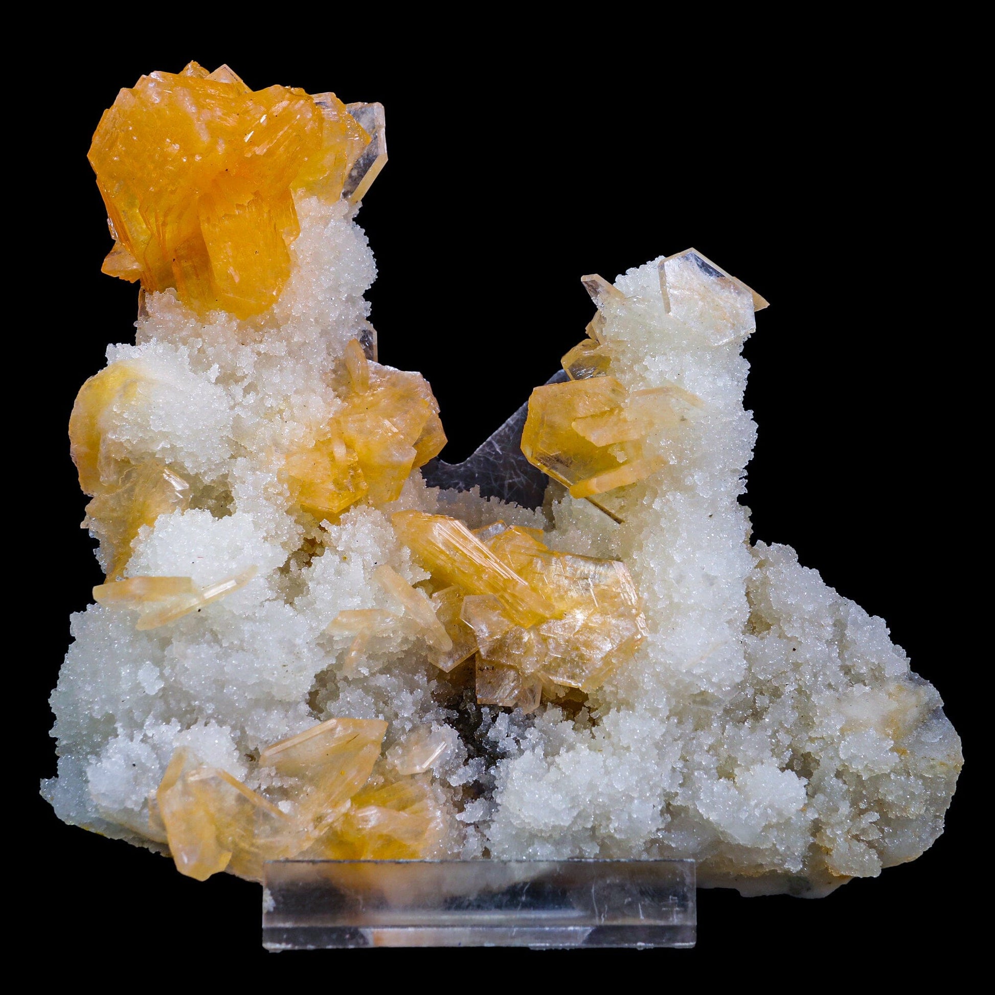 Stilbite With Chalcedony Natural Mineral Specimen # B 6889