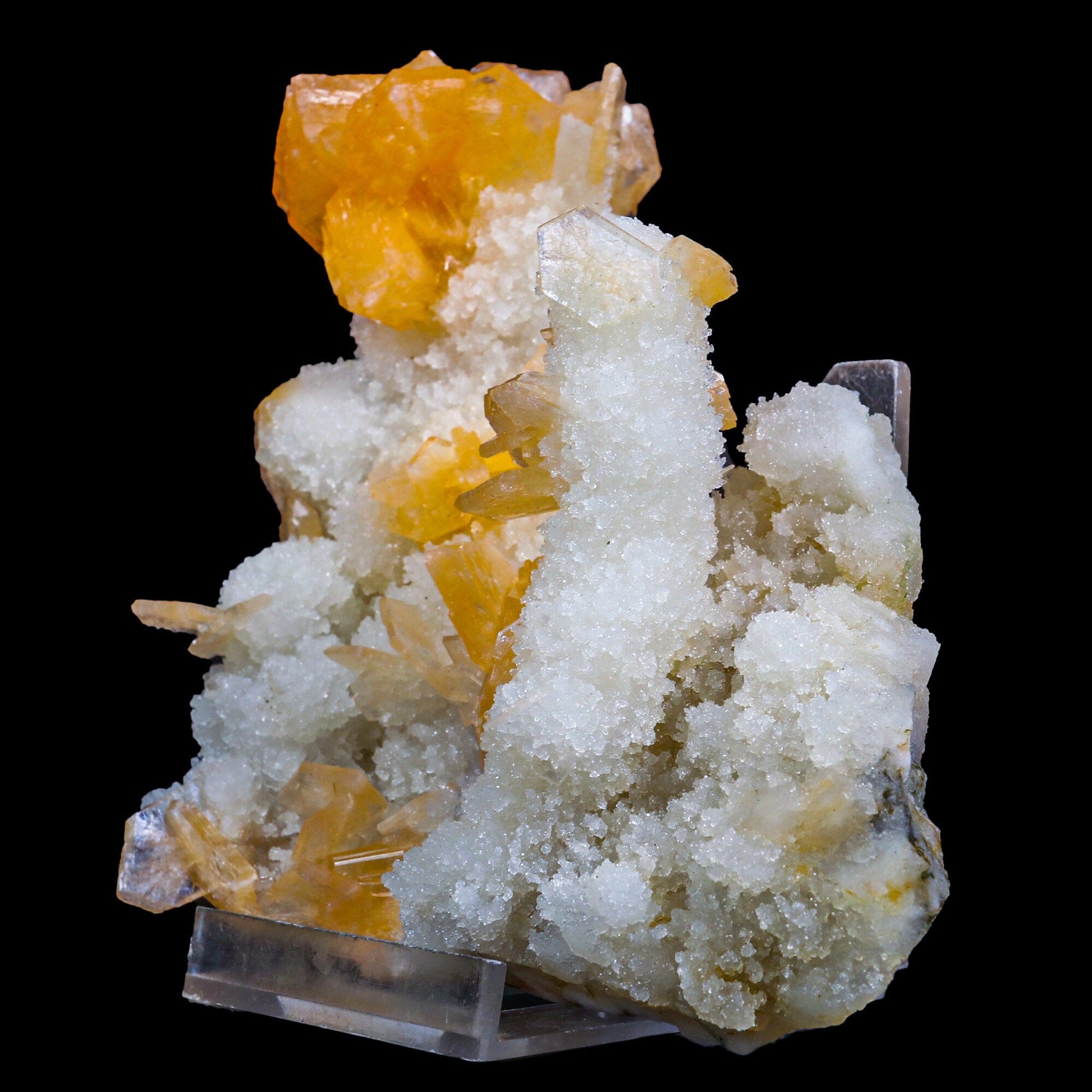 Stilbite With Chalcedony Natural Mineral Specimen # B 6889