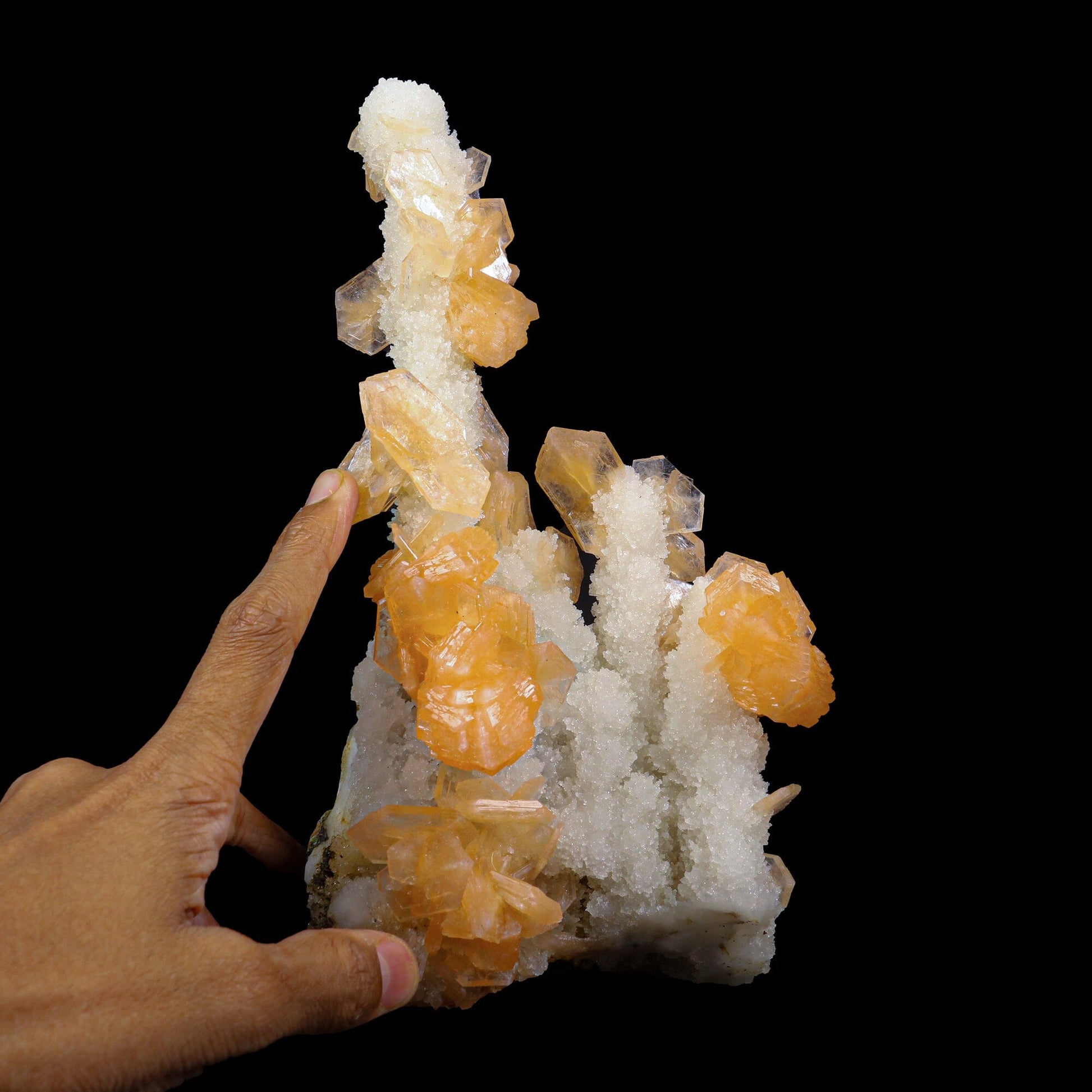 Stilbite With Chalcedony Natural Mineral Specimen # B 6893