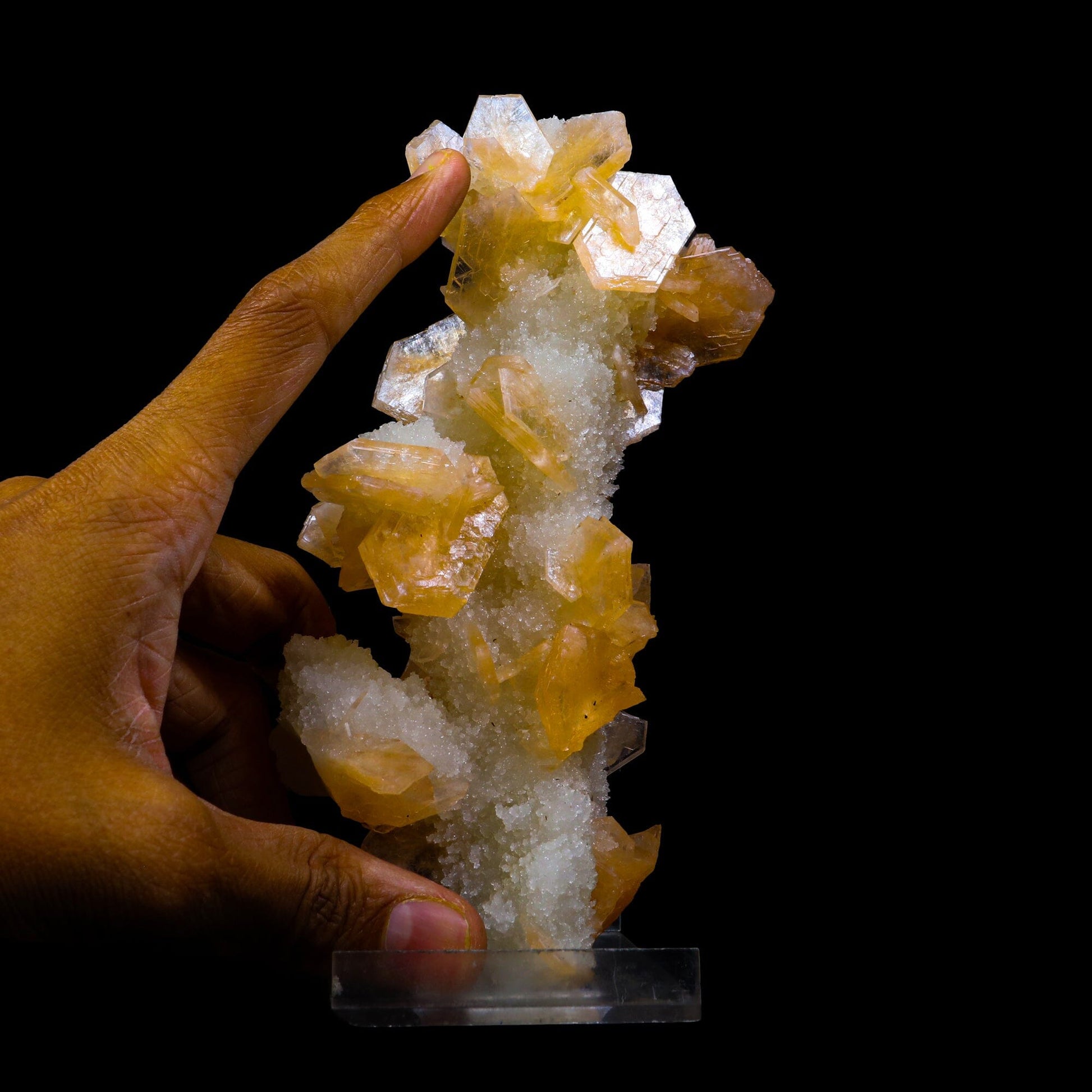 Stilbite With Chalcedony Natural Mineral Specimen # B 6895