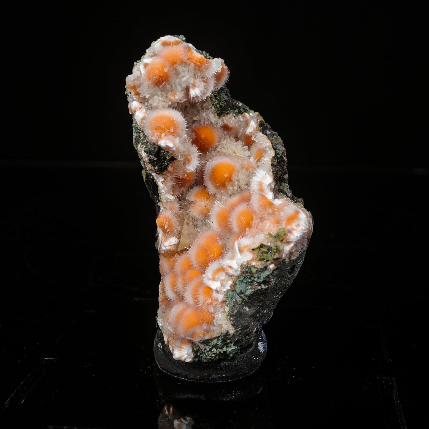 Thomsonite Orange Rare Find Free Standing Natural Mineral Specimen # B 7096