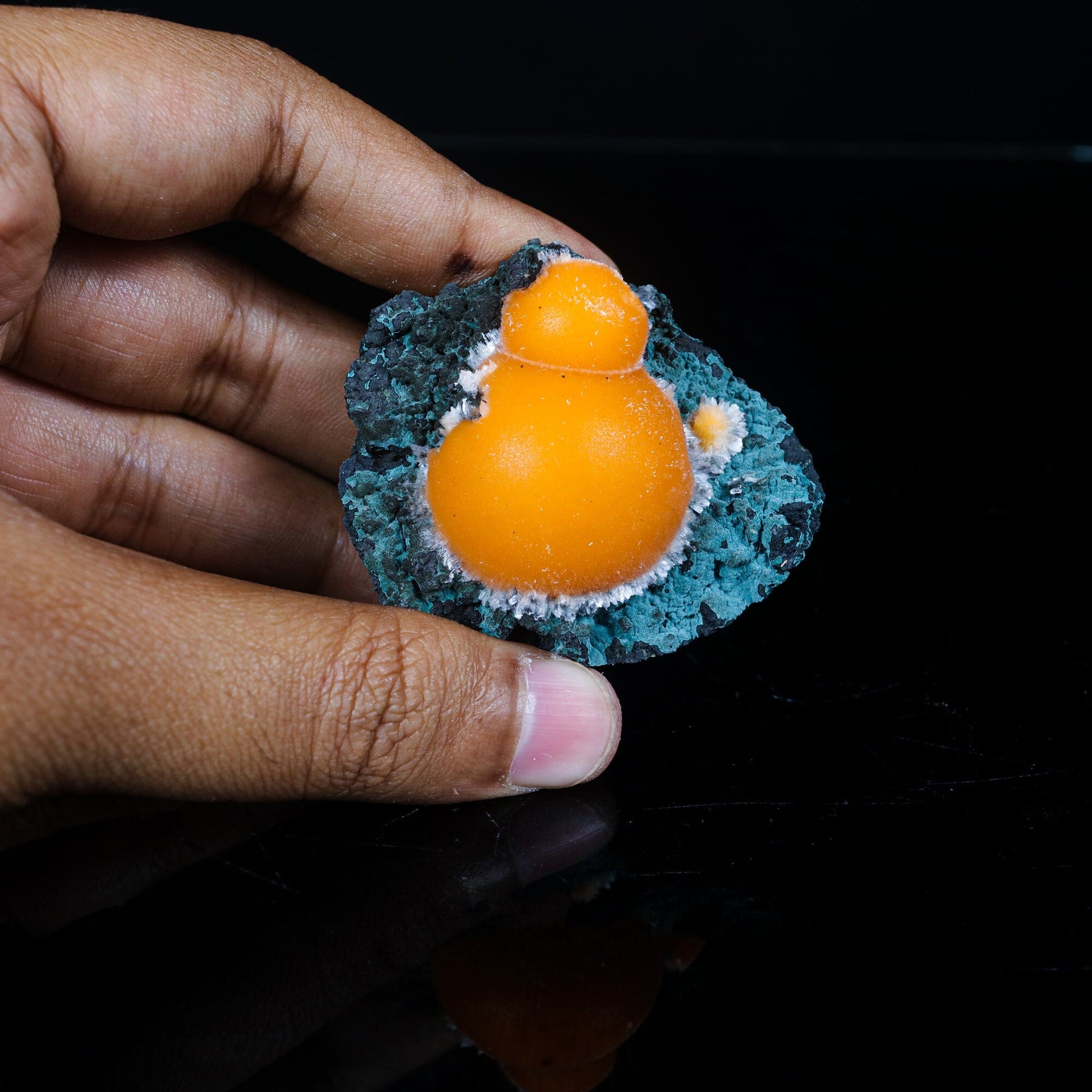 Thomsonite Orange Rare Find Natural Mineral Specimen # B 7048