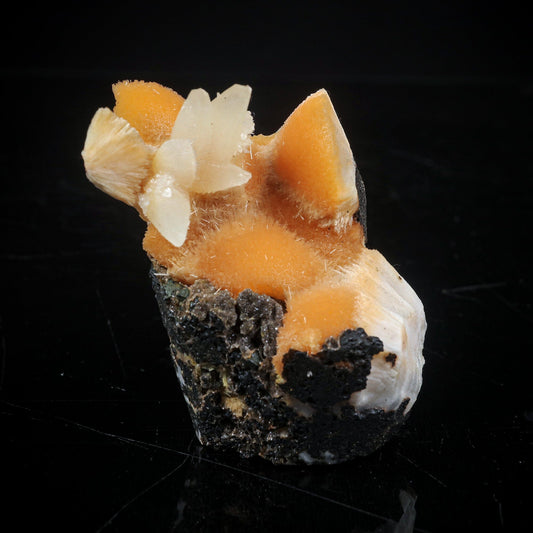 Thomsonite Orange Rare Find with Calcite Natural Mineral Specimen # B 6998 Thomsonite Superb Minerals 