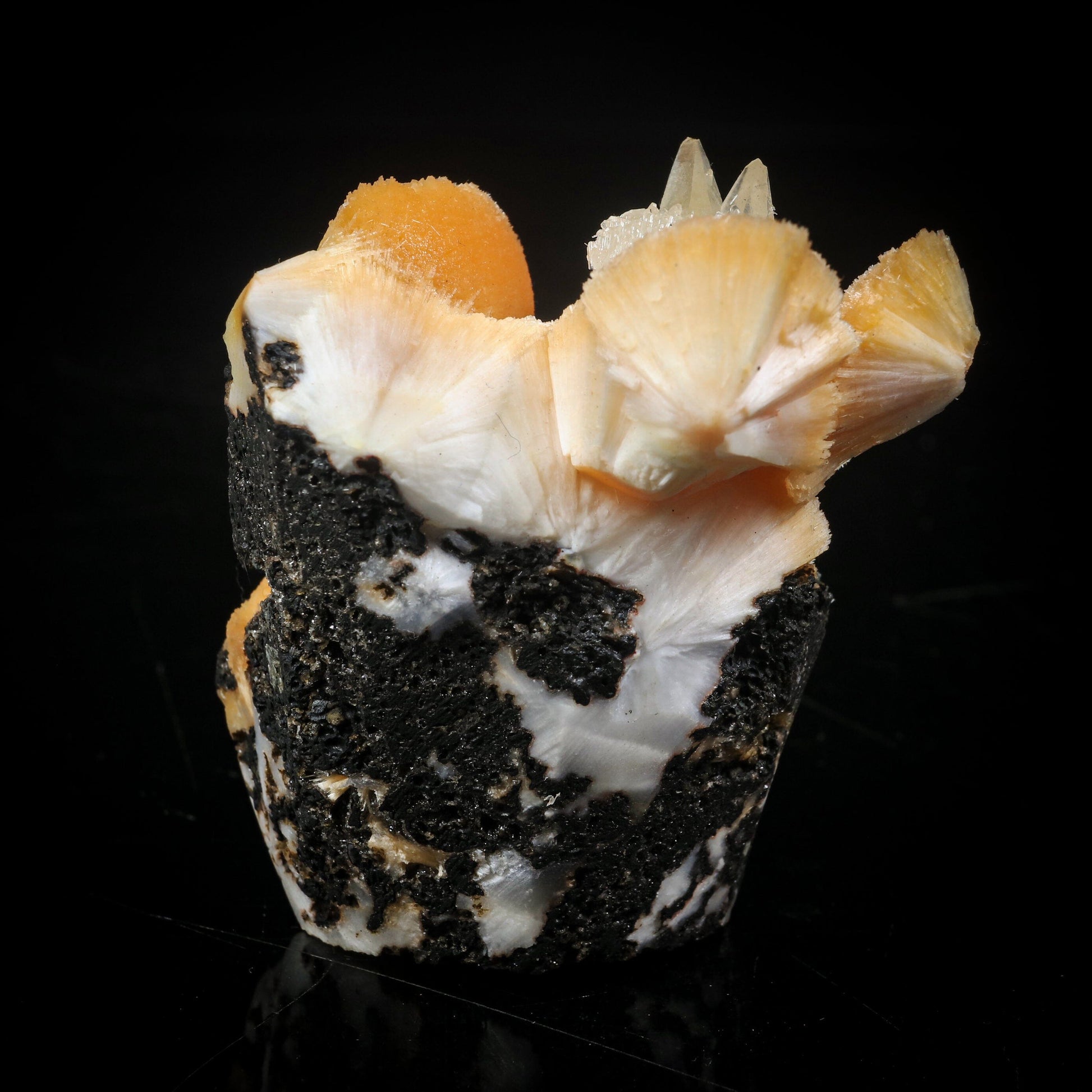 Thomsonite Orange Rare Find with Calcite Natural Mineral Specimen # B 6998 Thomsonite Superb Minerals 