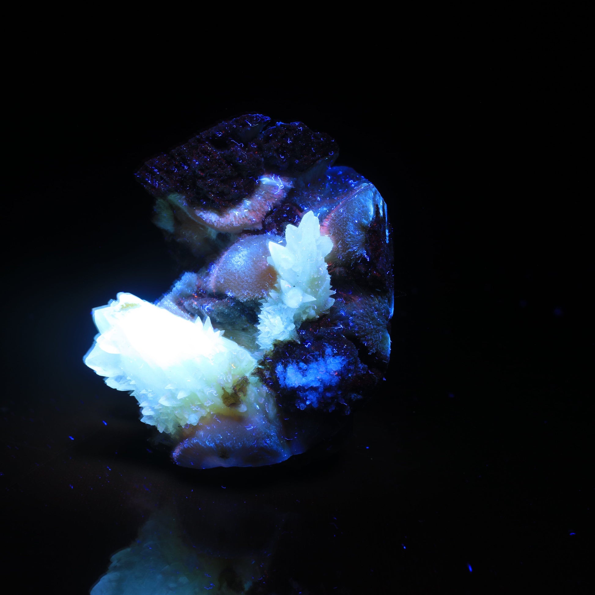 Thomsonite Orange Rare Find with Calcite Natural Mineral Specimen # B 7008 Thomsonite Superb Minerals 
